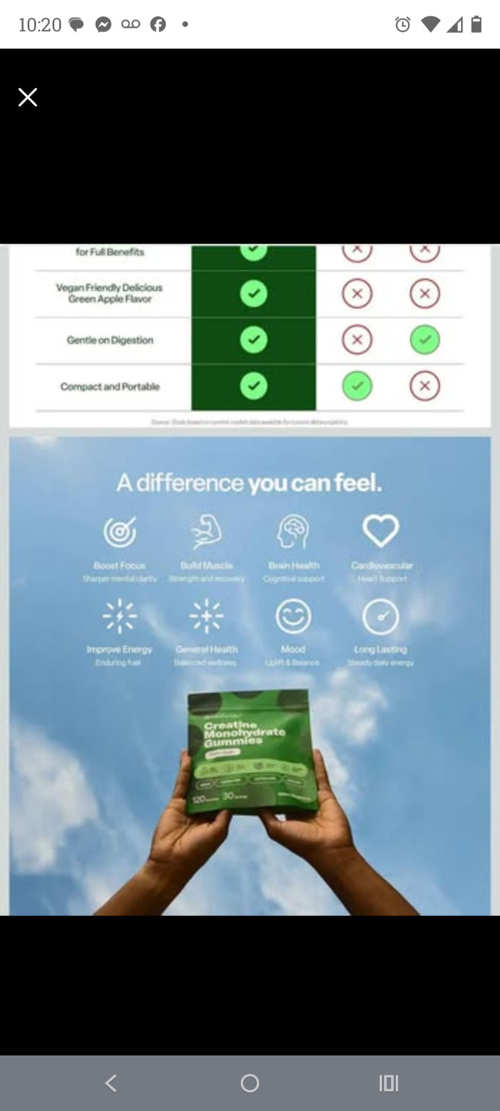 VYBRANCE LABS 3-in-1 Creatine Monohydrate Gummies | 5g Creatine + Taurine + Vita