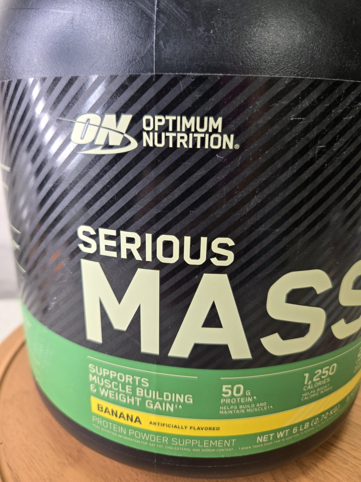 Optimum Nutrition Serious Mass Weight Gainer Protein Powder Banana. 6lb. 10/27