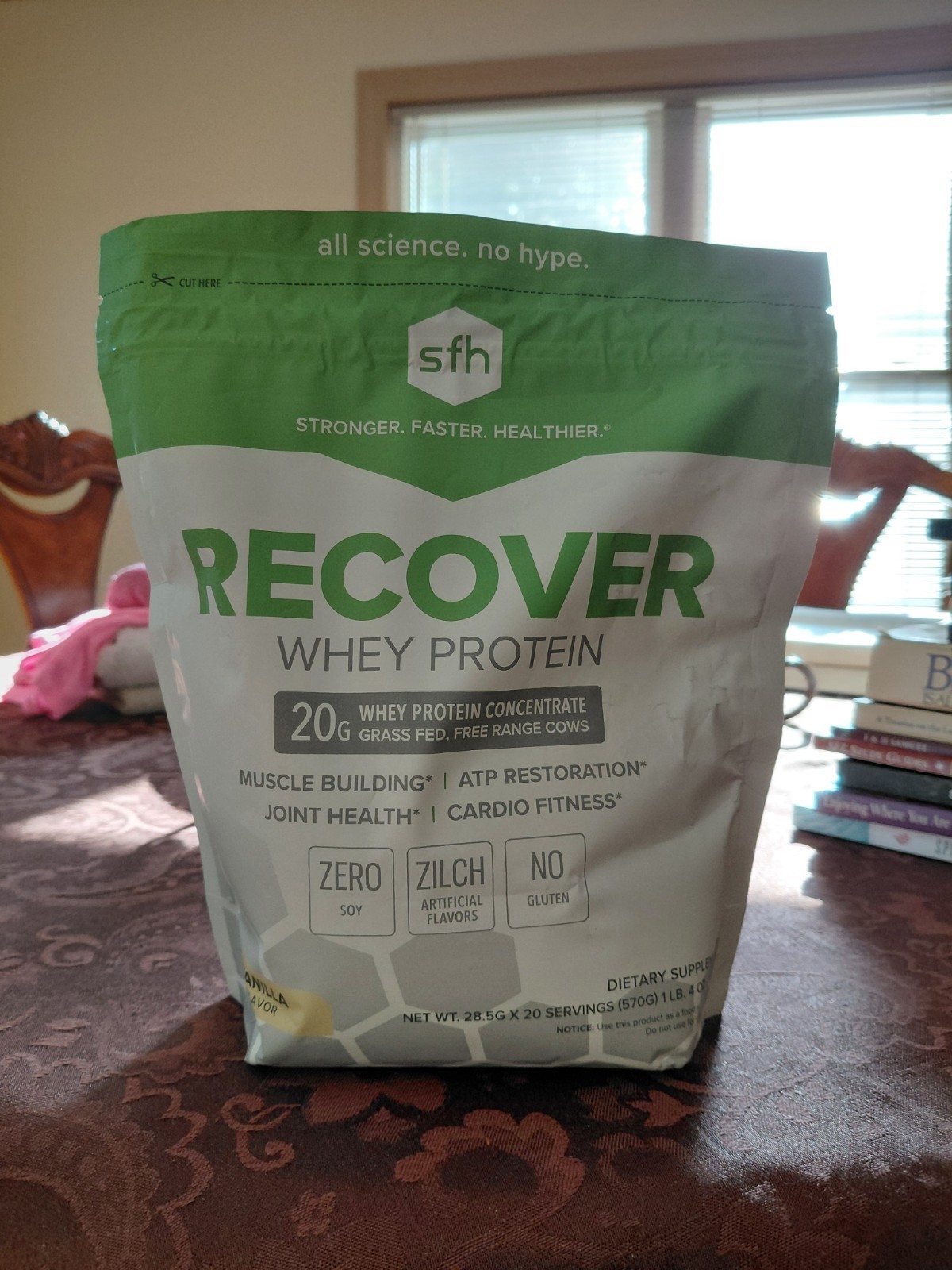 SFH Recover Whey Protein Powder Vanilla Great Tasting Grass Fed for Post Workout