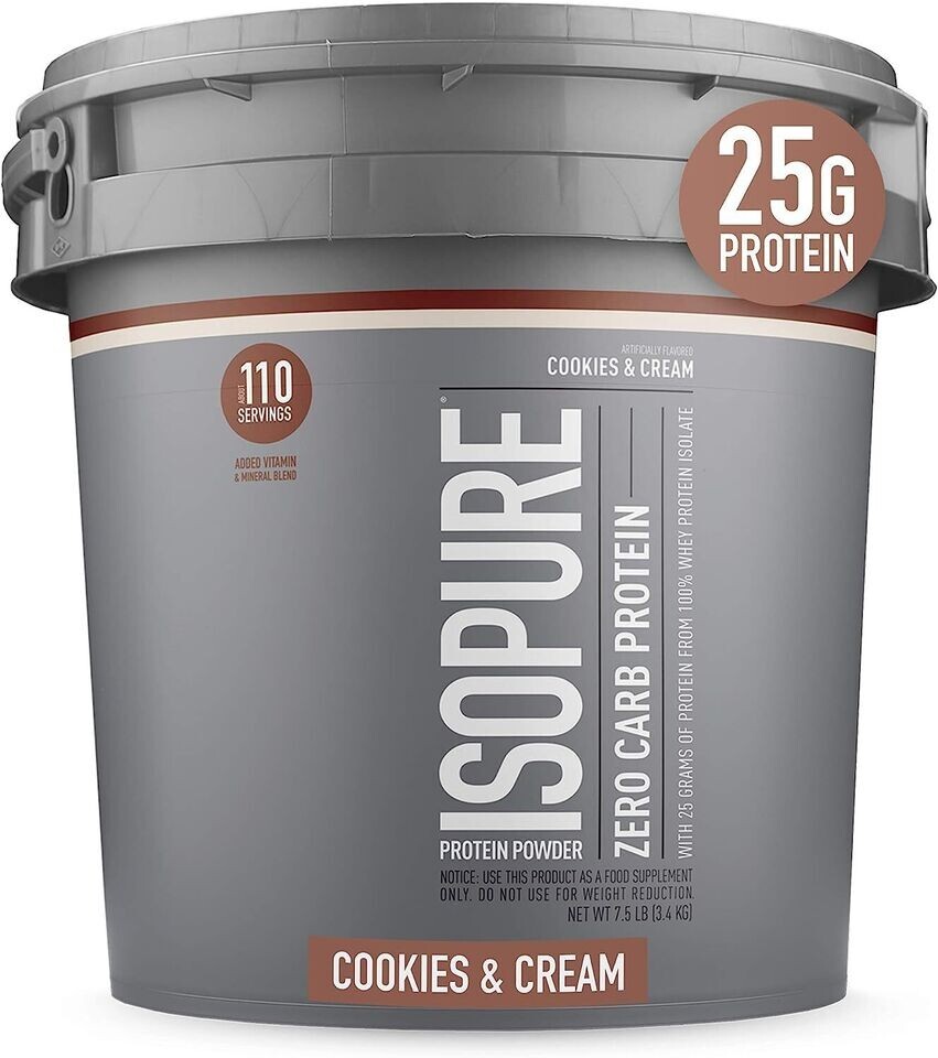 Nature’s Best Isopure Zero Carb Whey Protein Isolate 7.5lb Buckets 4 Flavors New
