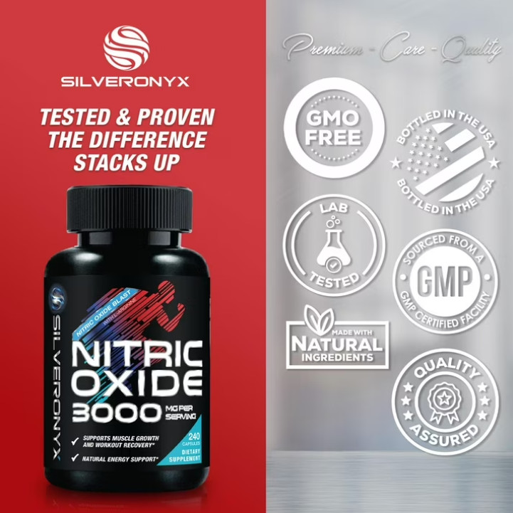 Nitric Oxide Booster 3X Strength L-Arginine Citrulline Alanine Caps