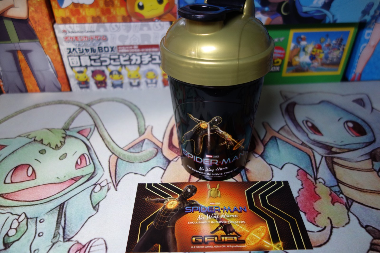 Spiderman No Way Home Black and Gold G fuel Collector’s Box Brand New On Hand!