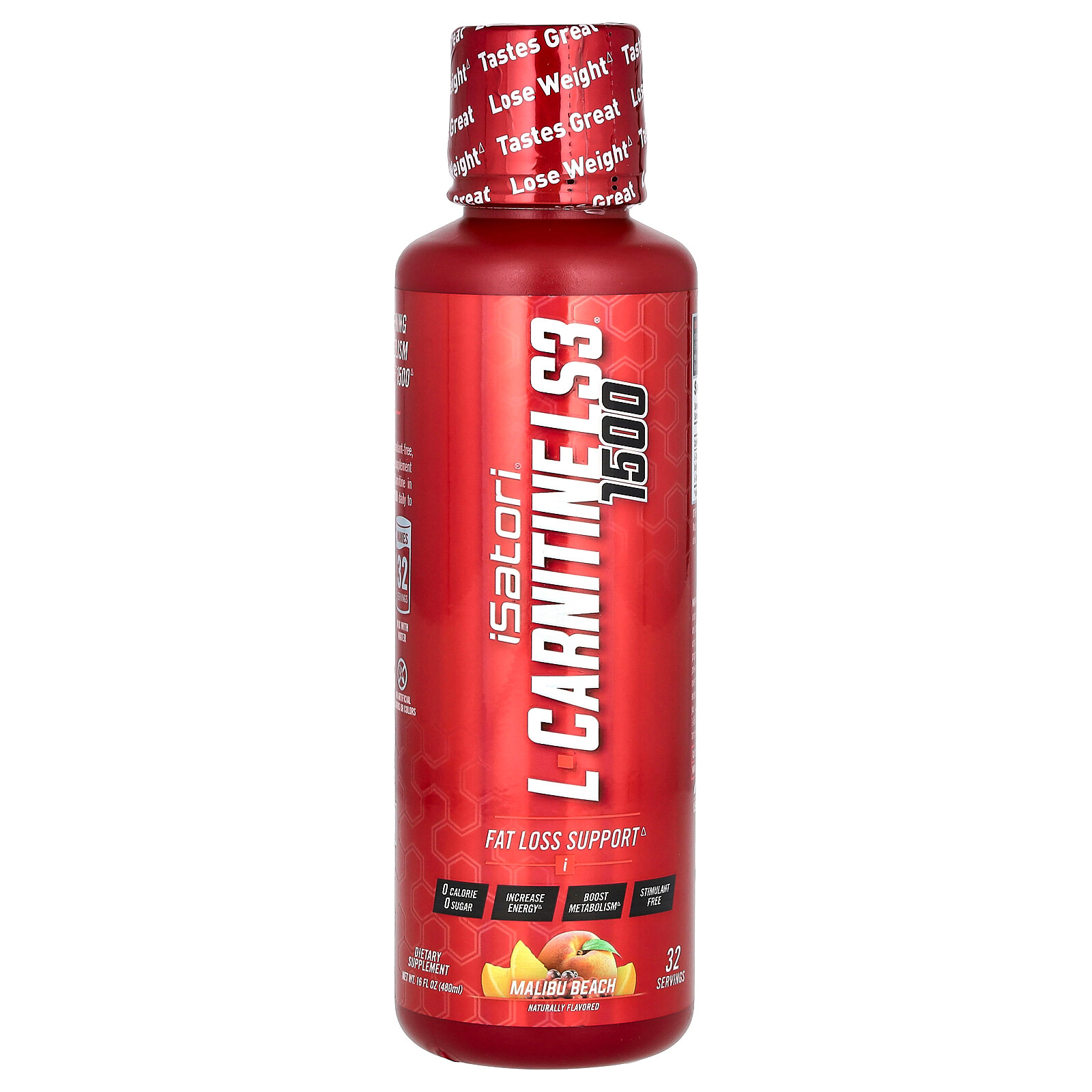 L-Carnitine LS3 1500, Malibu Beach, 16 fl oz (480 ml)