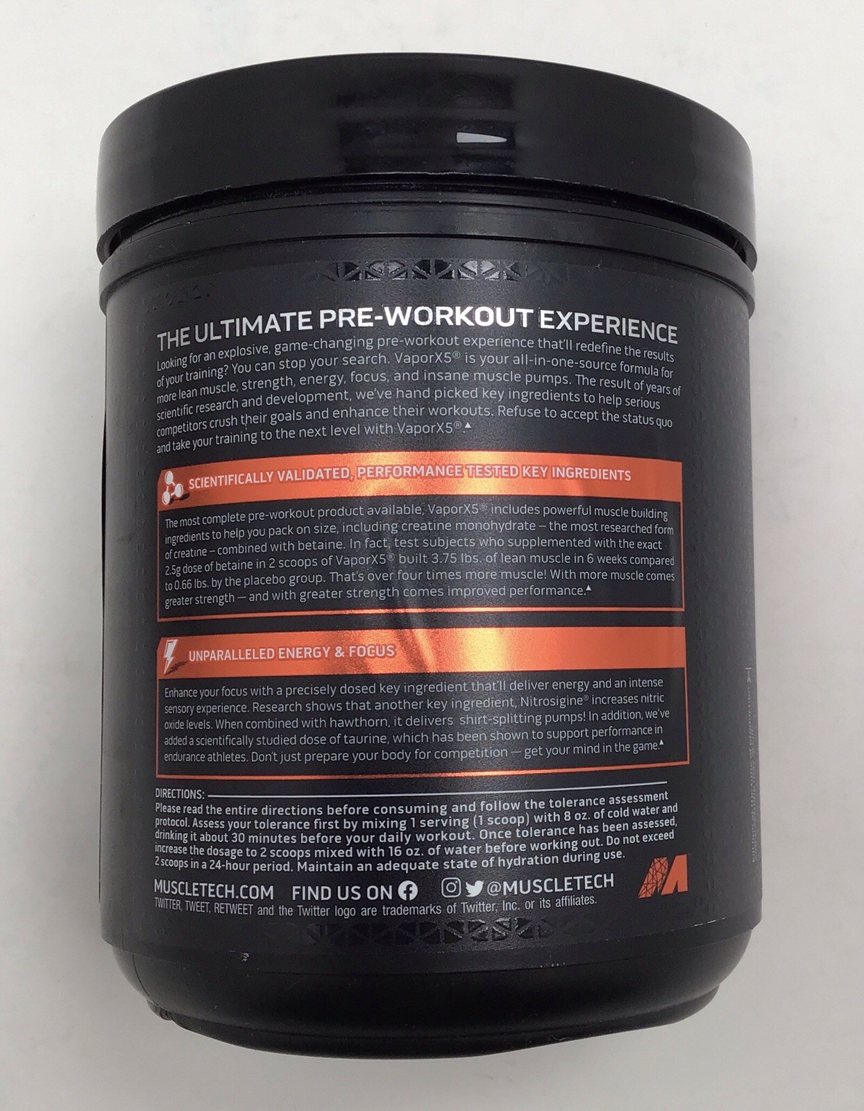2X MUSCLE TECH VAOPR 5X PRE-WORKOUT BLUE RAZZ 9.4 OZ EACH EXP 01/2027 OR BETTER