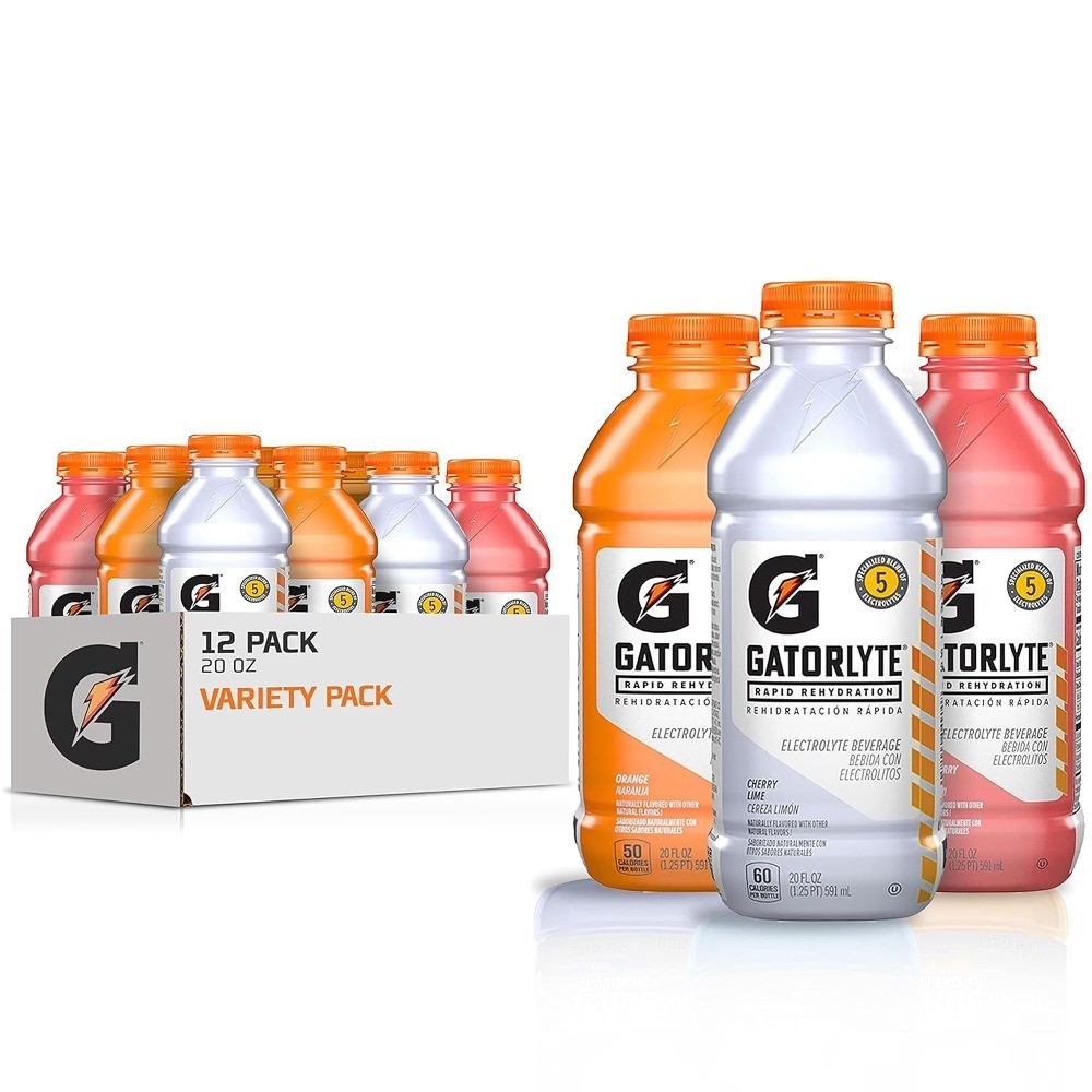 Rapid Rehydration Electrolyte Beverage Variety Pack 3 Flavors 12 Bottles 20 fl