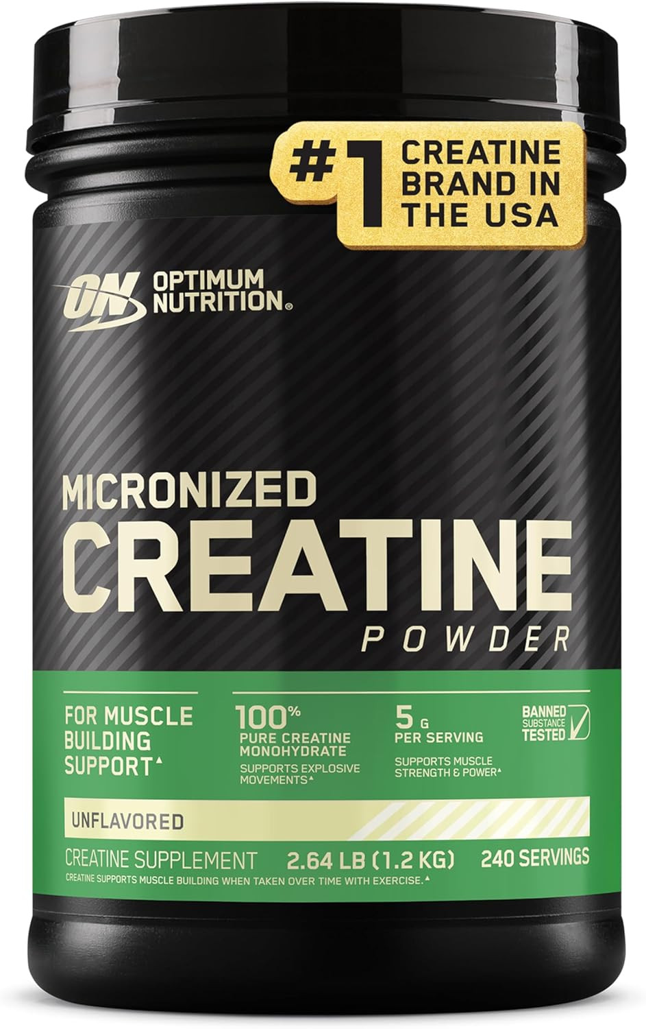 Creatine, Micronized Creatine Monohydrate Powder, Supports Strength & Recovery,