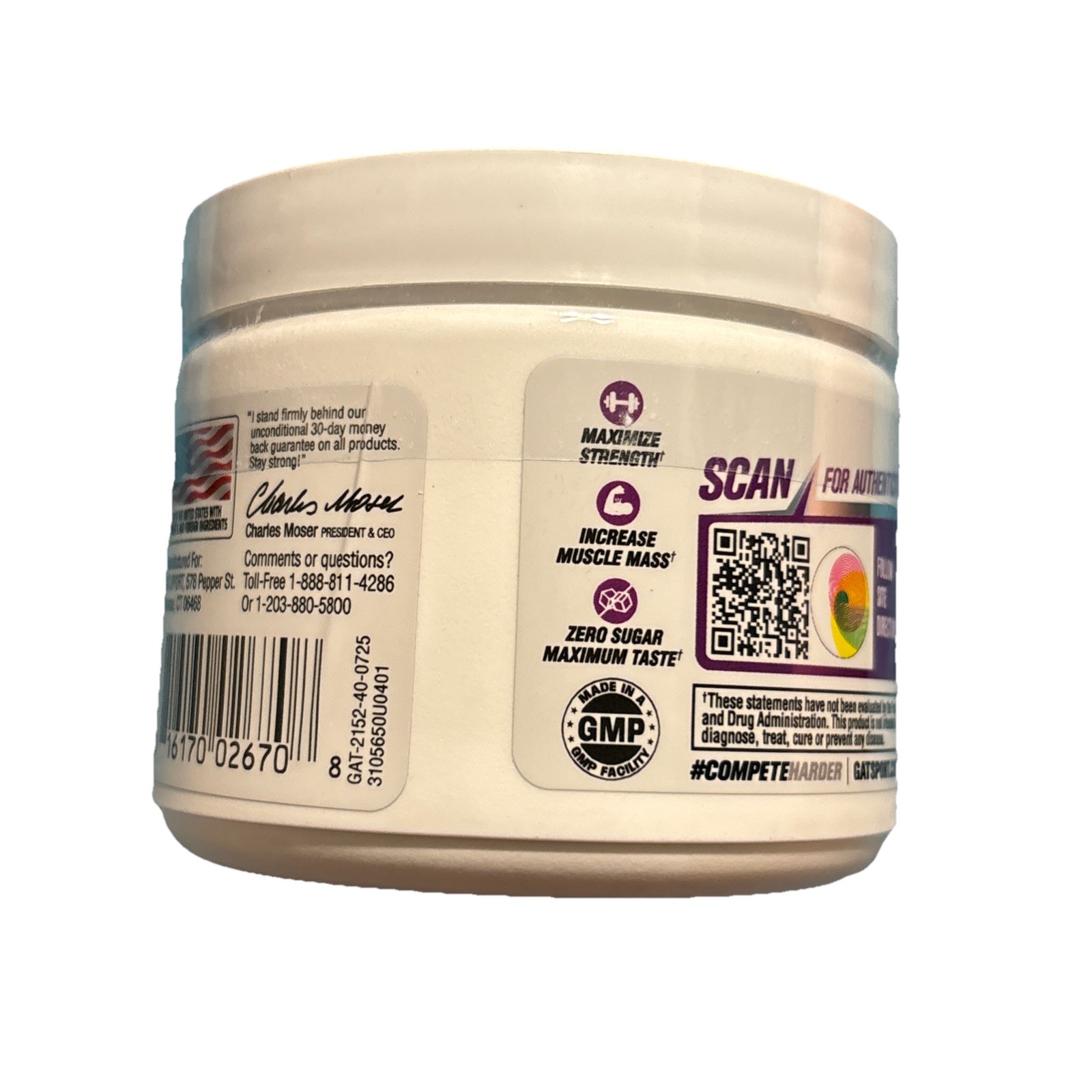 Gat Sport Creatine Chews, 10 Servings, Grape Cotton Candy Flavor
