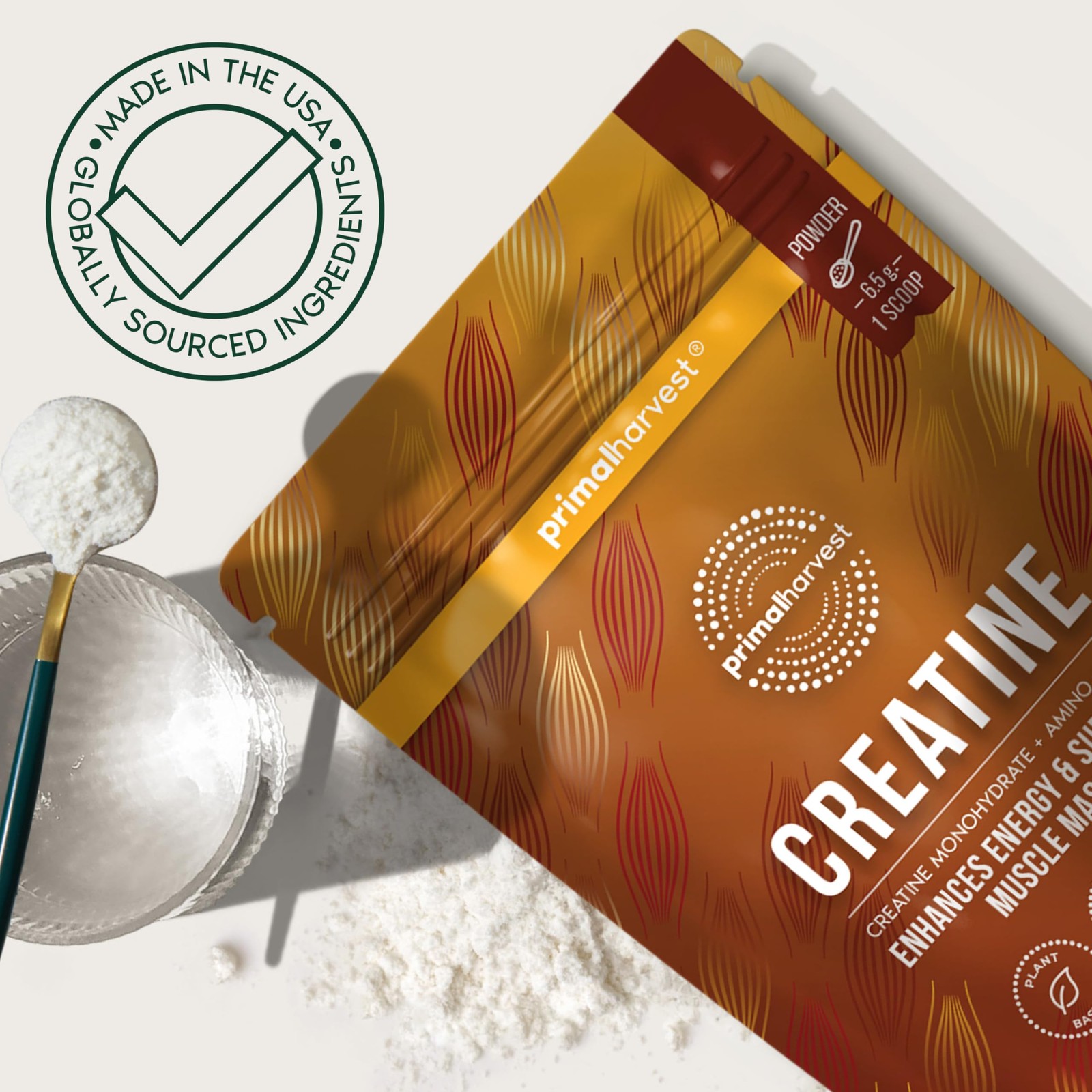 Primal Harvest Creatine Powder Supplement for Men and 13.7 Ounce (Pack of 1)