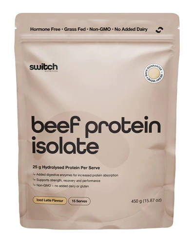 New Switch Nutrition Beef Protein Isolate Iced Latte 450g