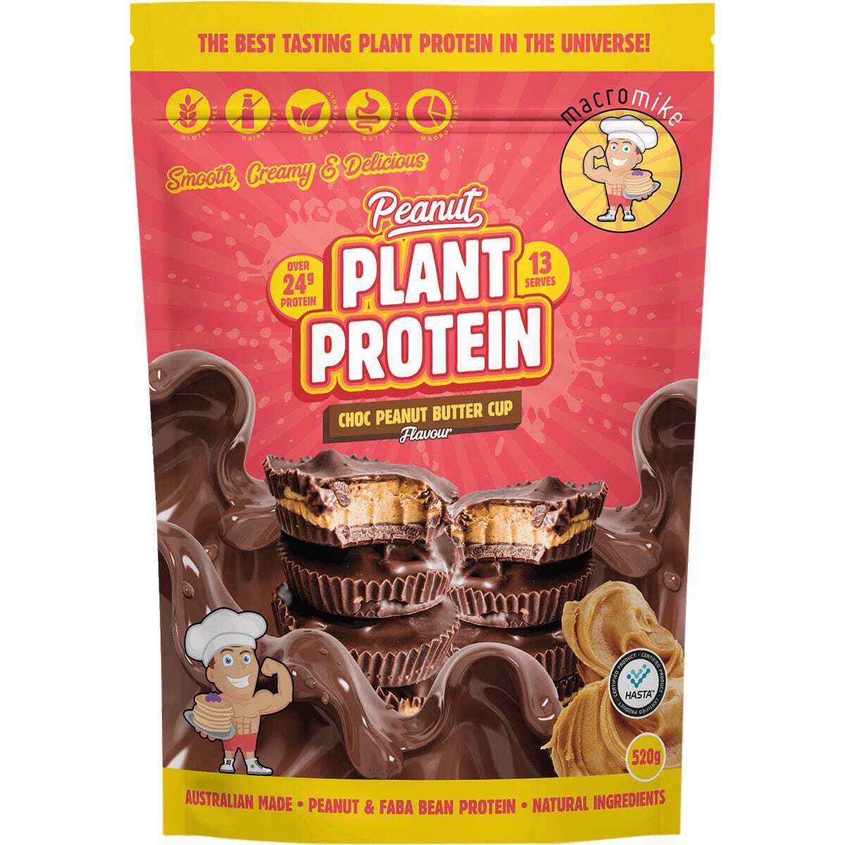 MACRO MIKE Peanut Plant Protein Choc Peanut Butter Cup 520g