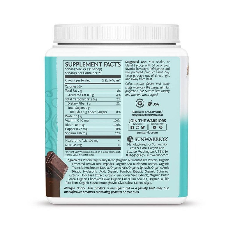 Collagen Building Plant Based Protein Peptides Powder – Chocolate Fudge – 17.6oz