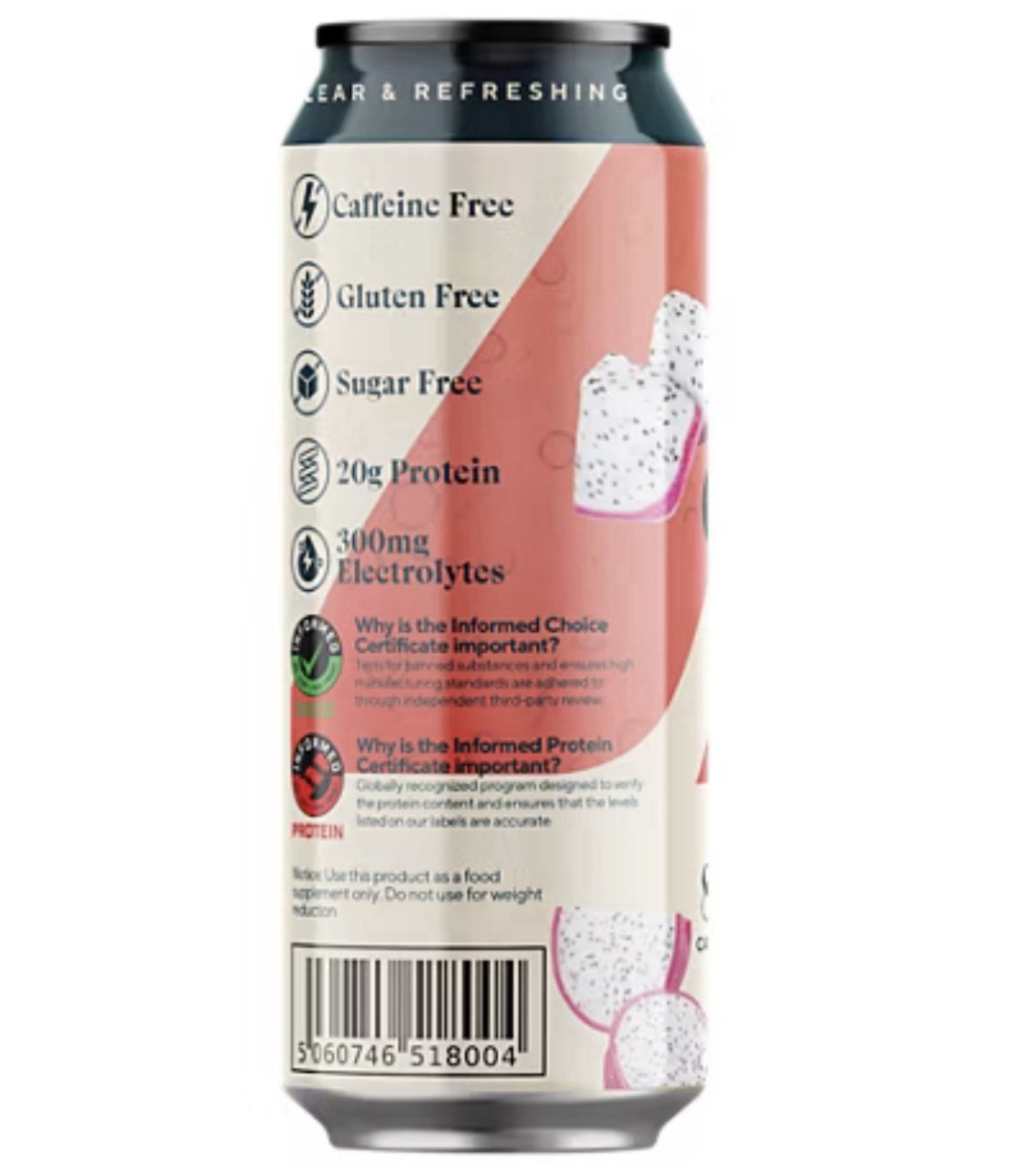 Myprotein Clear Whey Isolate Ready To Drink Protein, Tropical Dragonfruit, 16oz