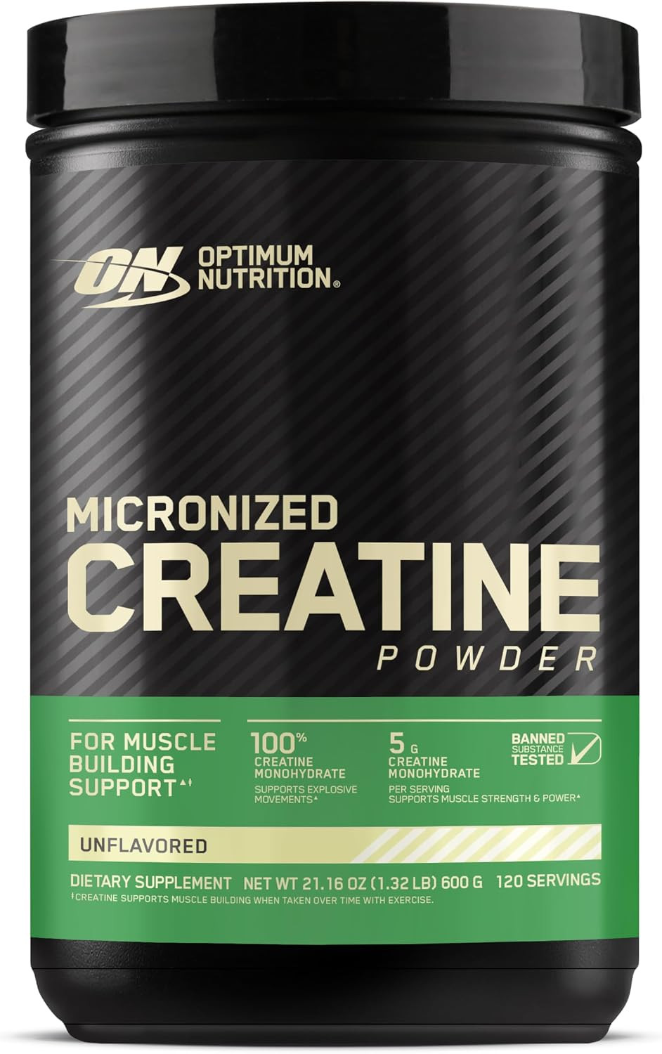 Creatine, Micronized Creatine Monohydrate Powder, Supports Strength & Recovery,