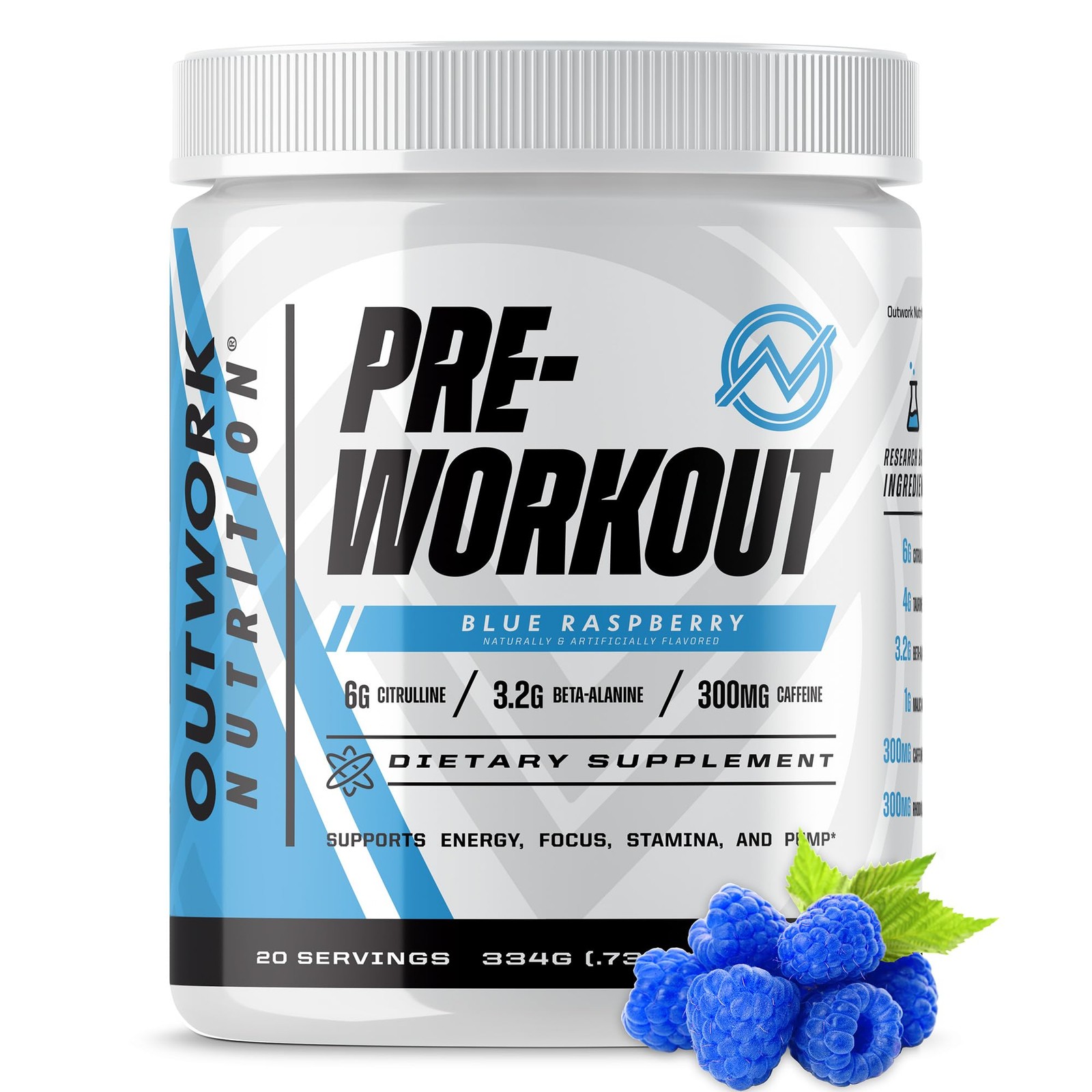 Outwork Nutrition Preworkout for Men & Women – Nootropic Pre Workout Without Cre