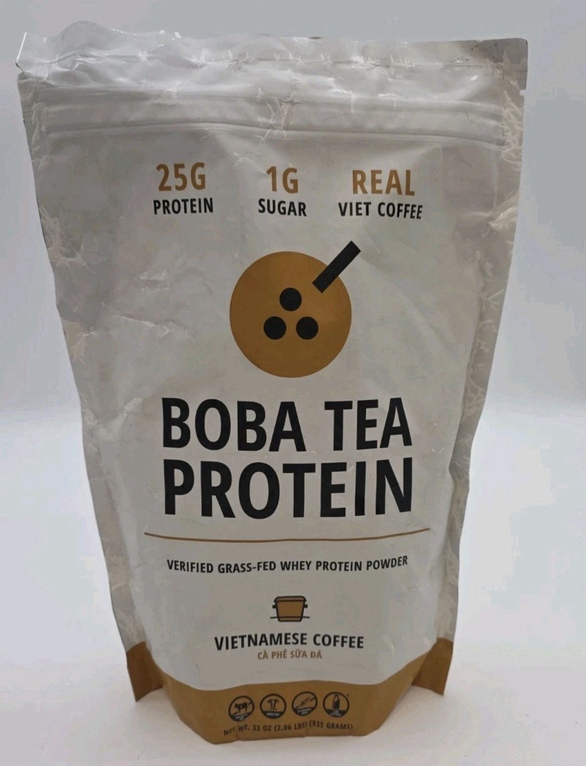 Boba Tea Protein Vietnamese Coffee Whey Protein Powder 2.06 Lbs Exp 4/27 Sealed