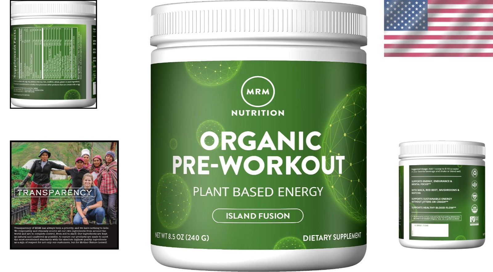 Plant-Based Pre-Workout Energy with 150mg Caffeine & Adaptogens – 20 Servings