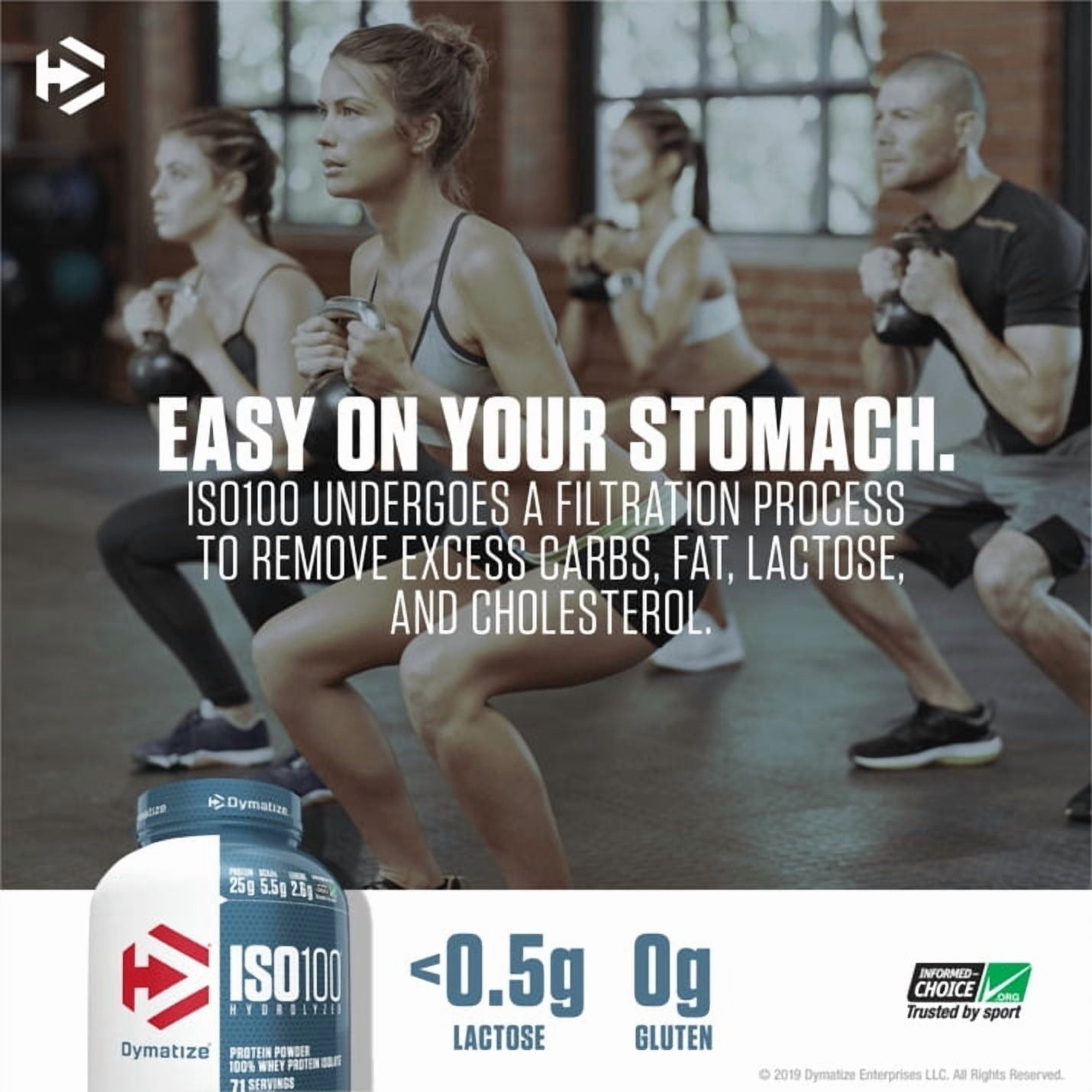 Dymatize ISO100 Hydrolyzed Whey Isolate Protein Powder, Gourmet Vanilla, 20 Serv