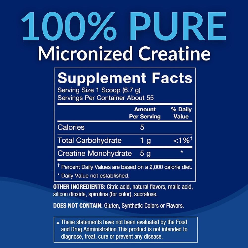 Bodytech 100% Pure Creatine Monohydrate Powder – Premium Micronized Cr