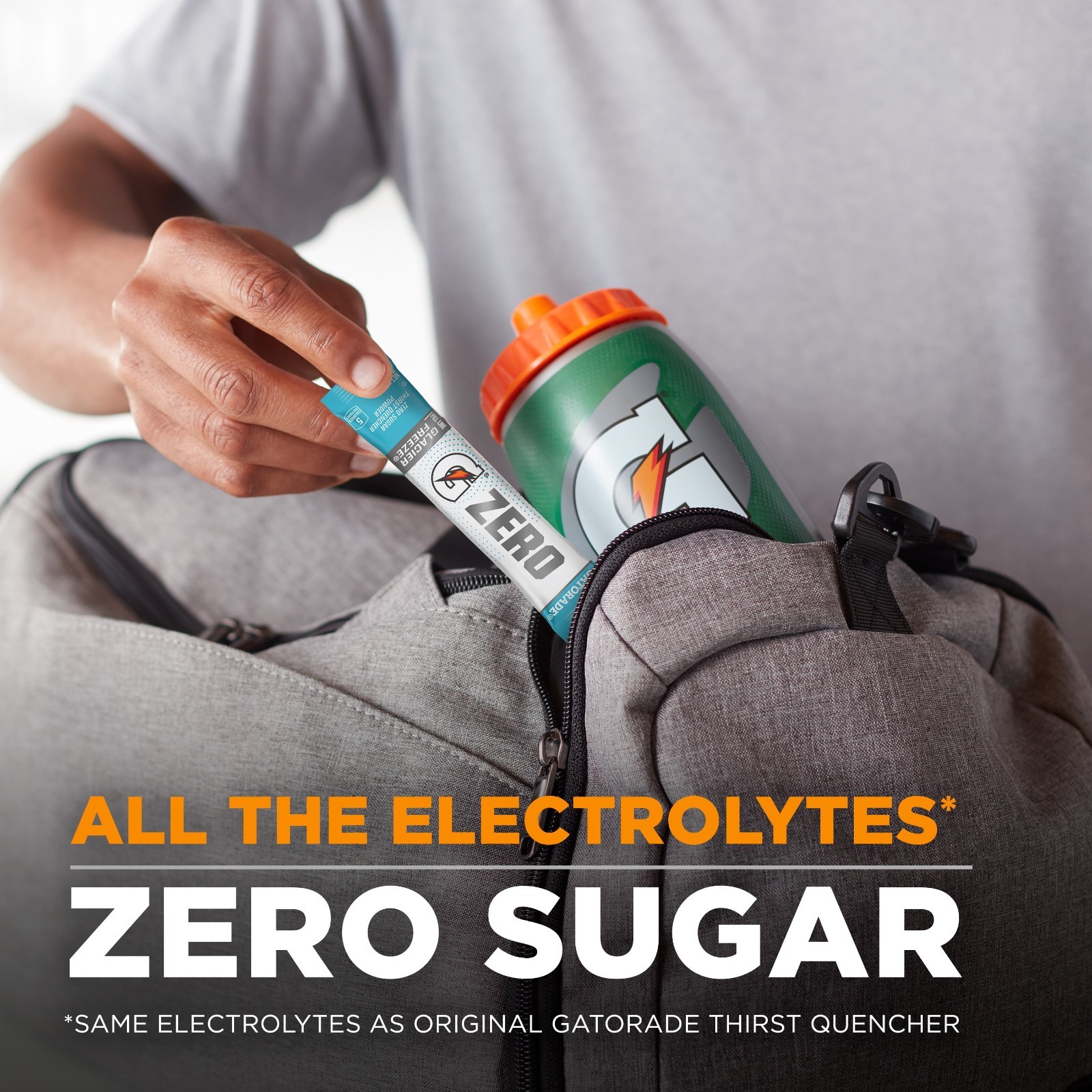 G Zero Sports Drink Powder Glacier Freeze 120 Sticks Hydration Mix Pack