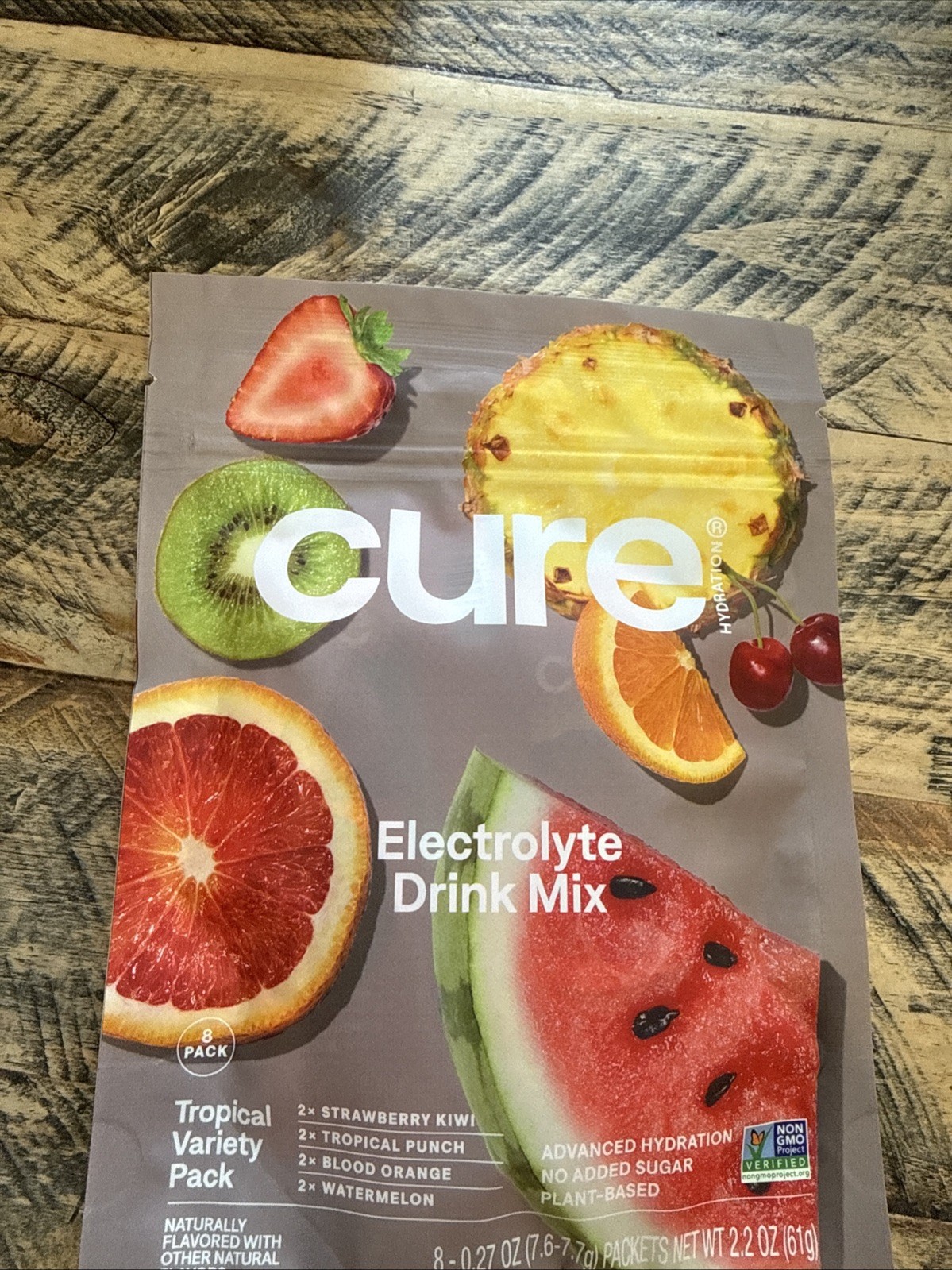 cure Electrolyte Drink Mix | Tropical Variety | 8 Pack 2.2oz