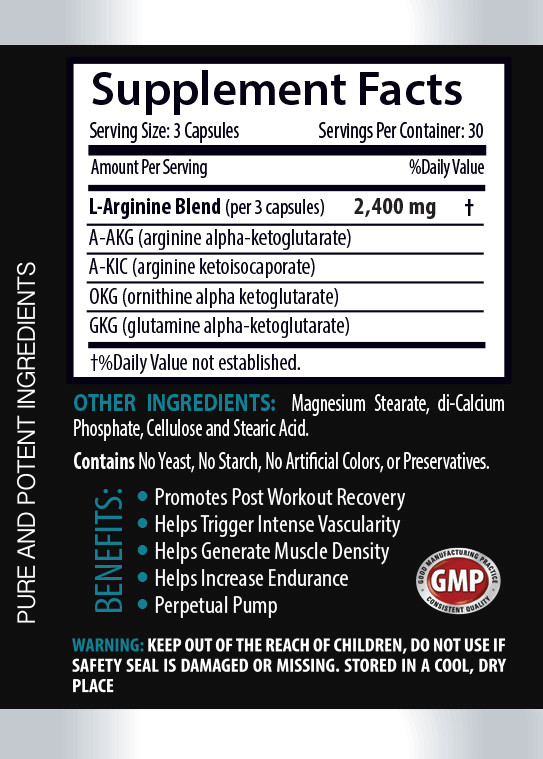 immune support – NITRIC OXIDE 2400mg – nitric oxide capsules – 2 Bottles
