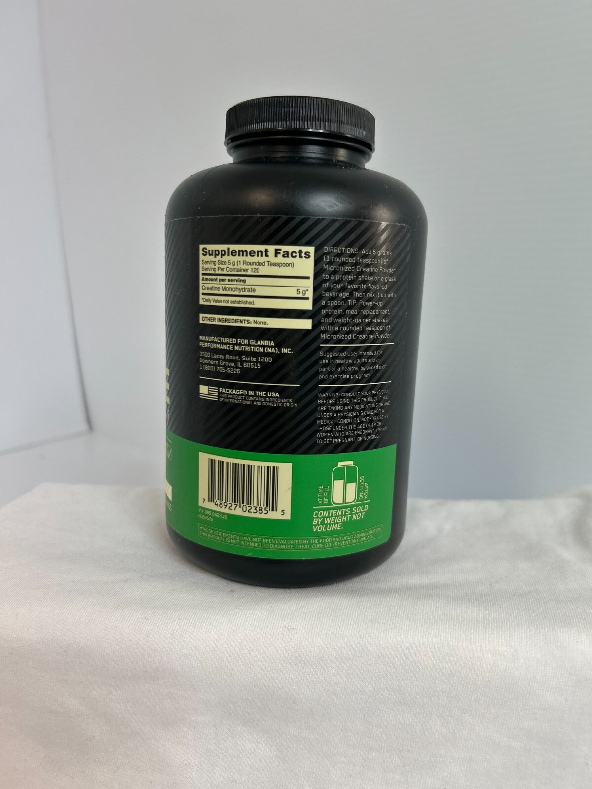 New Optimum Nutrition Micronized Creatine Powder, Unflavored, 1.32 lb (600 g)