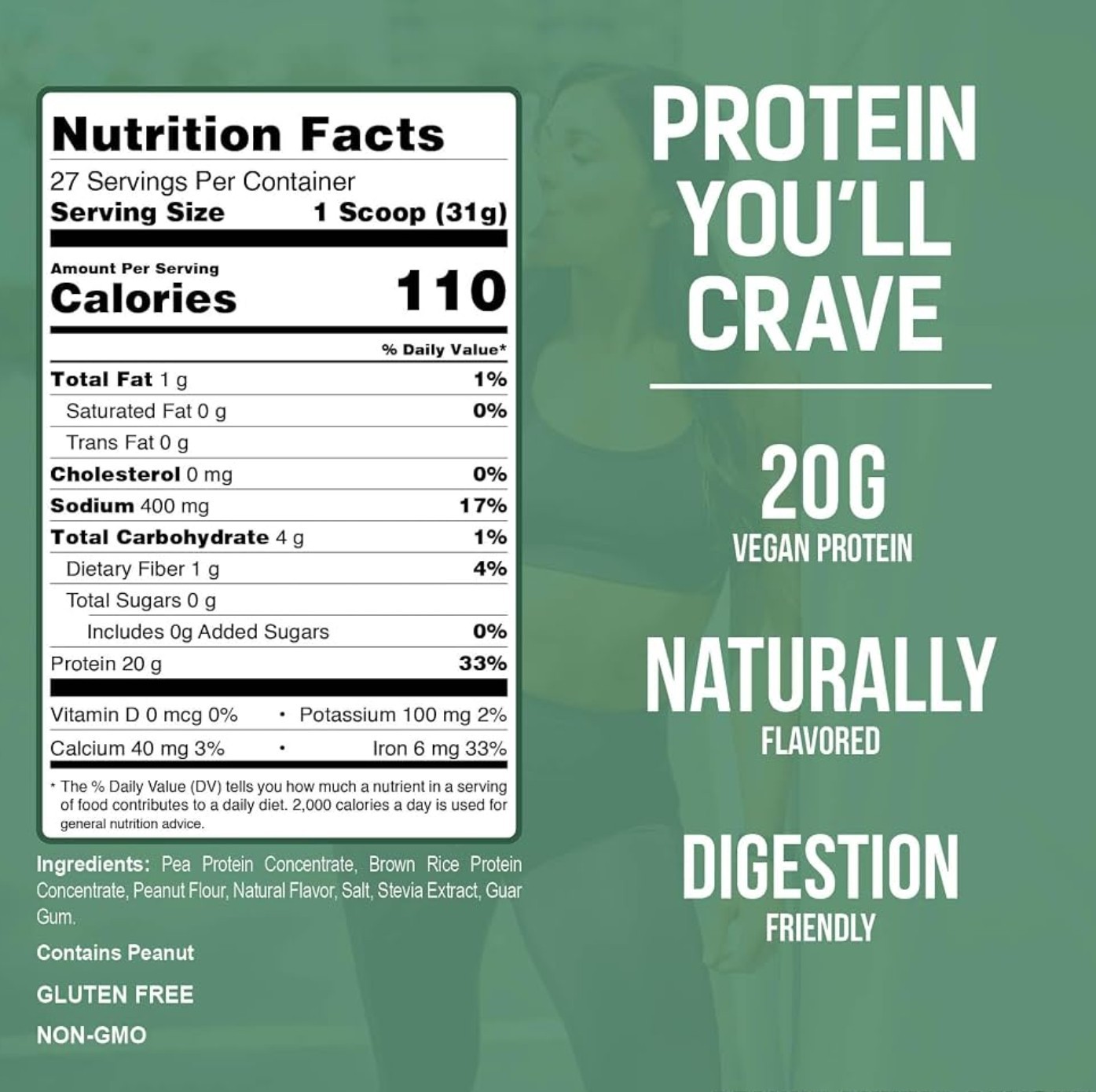 PESCIENCE SELECT PLANT PROTEIN Vegan 2lb (27 Serv) Peanut Butter BEST BY 11/26