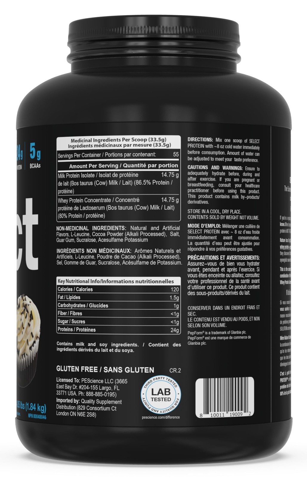 PEScience Select Protein Powder, Whey and Casein 55 Servings (Pack of 1)