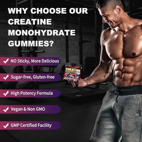 Creatine Monohydrate 5000mg Gummies 120ct Mixed Berry