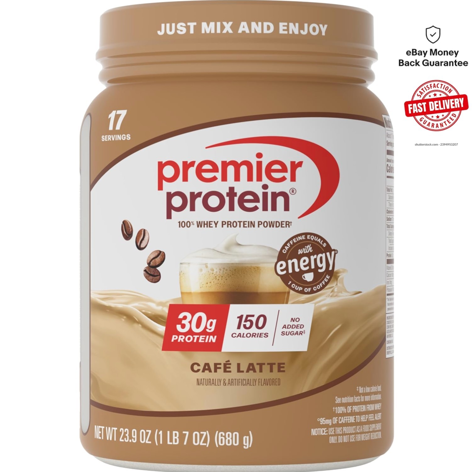 Ultimate Post-Workout Café Latte Protein Powder – 17 Servings, Keto Friendly