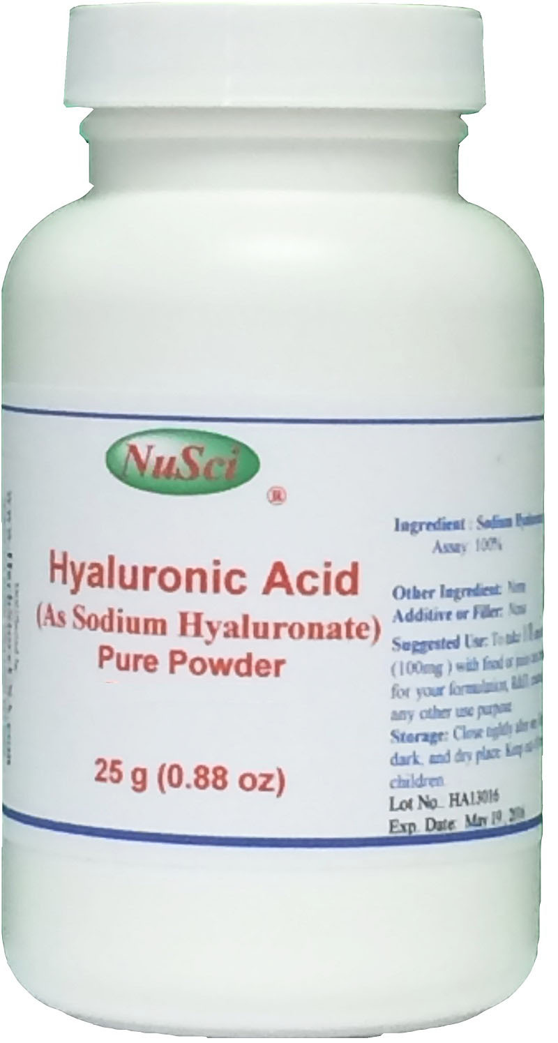 Pure Hyaluronic Acid Powder HA Sodium Hyaluronate 50g(1.76oz anti wrinkle joint