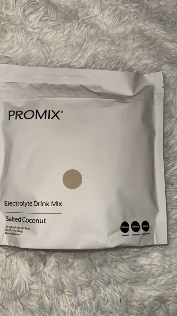 PROMIX Electrolyte Drink Mix Salted Coconut 30 Stick Packs Hydration