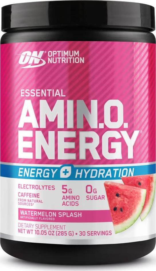Optimum Nutrition Amino Energy Powder Plus Hydration, Watermelon Splash, 30