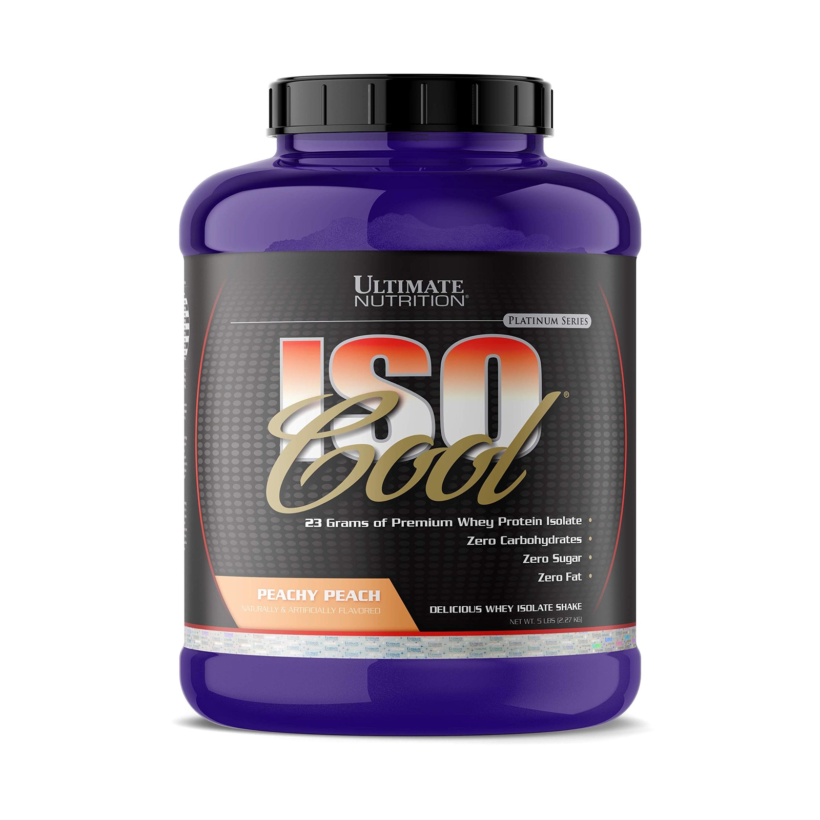 ISO Cool Pure Whey Protein Isolate Powder 23 gm of Protein, 5 lbs, Peach Parfait