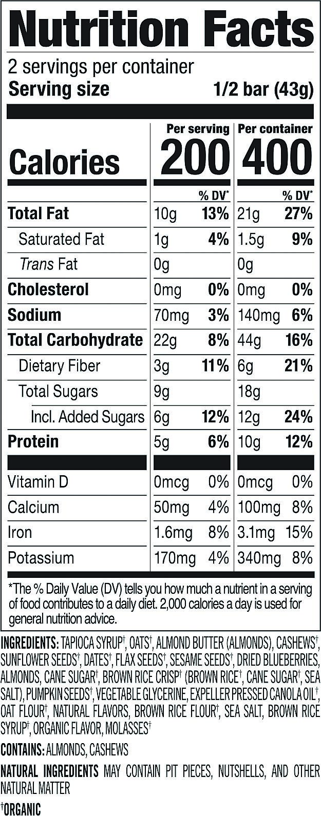 Probar Whole Berry Blast Meal Bar – Nutritious Energy Food for On-the-Go Pack