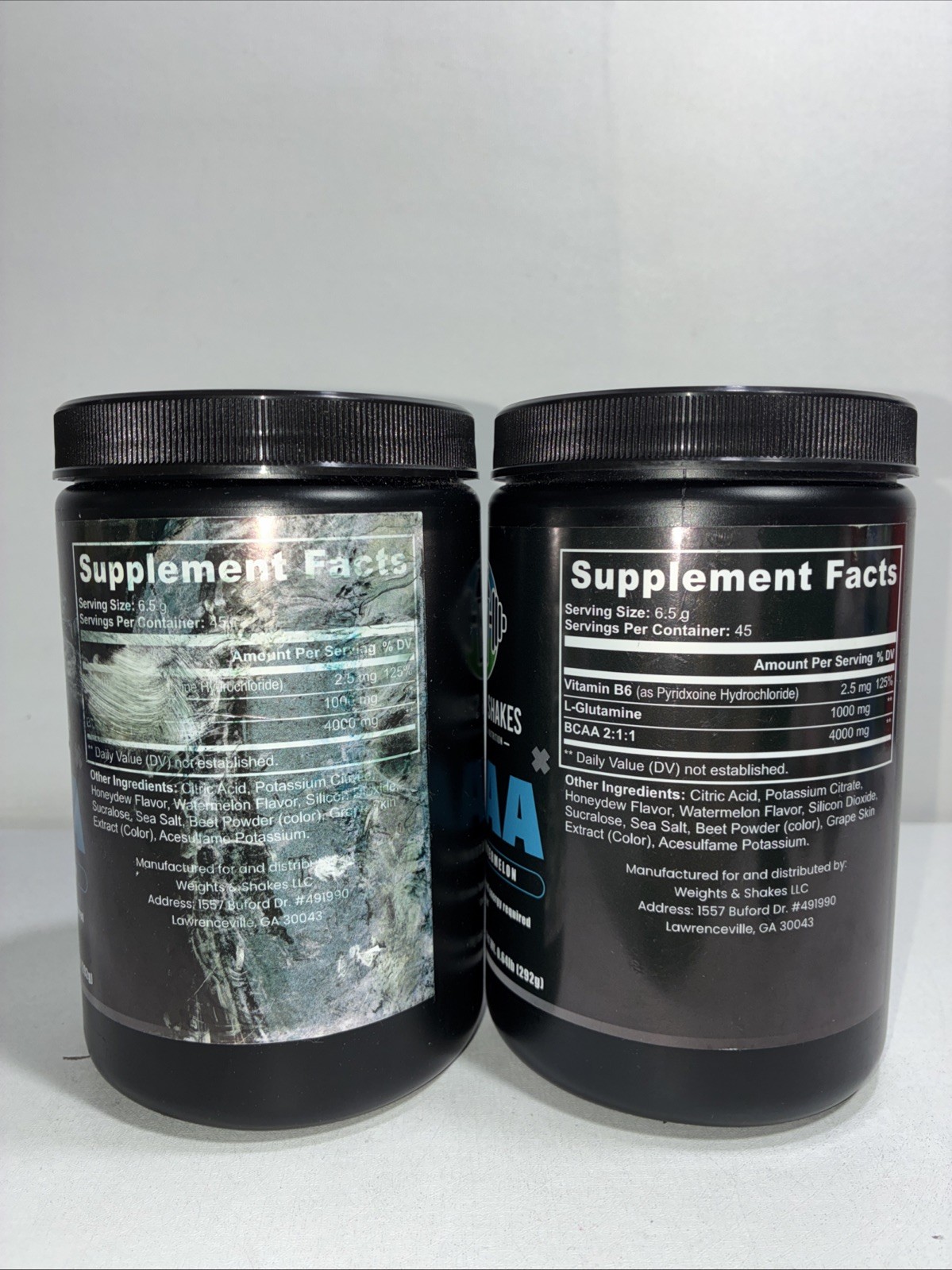 2 Sealed Weight+ Shakes BCAA Honeydew Watermelon Supplement 45 Servings Each D