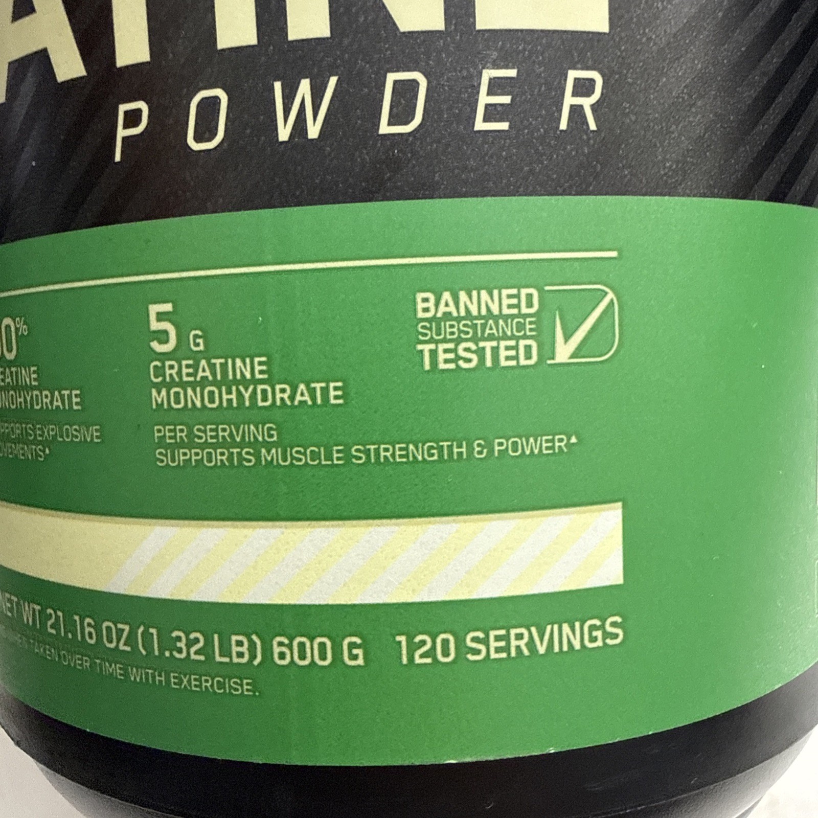 Optimum Nutrition Micronized Creatine Powder Unflavored 1.32 LB 600g Exp 9/2027