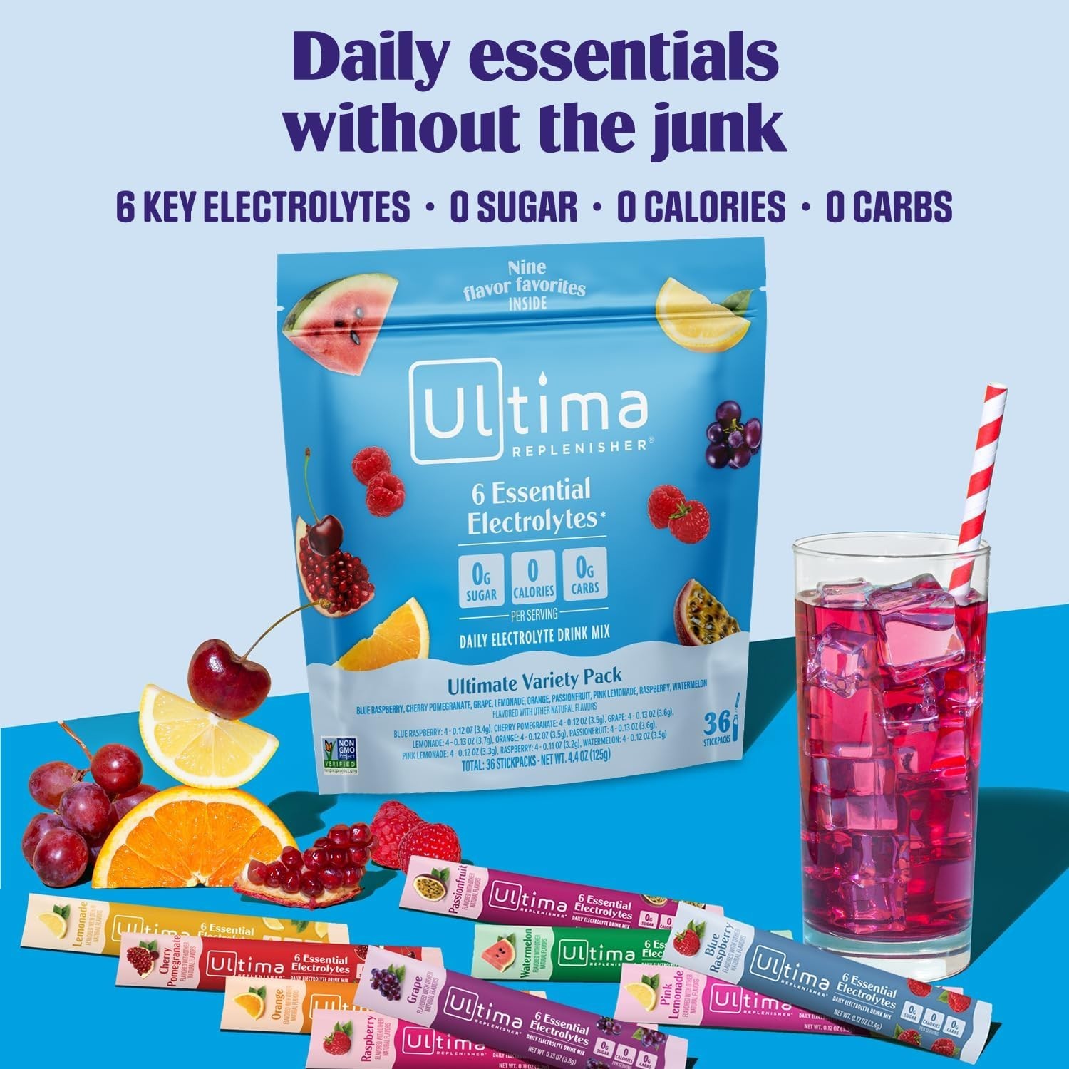 Keto Friendly Electrolyte Powder Packets, 36 Servings