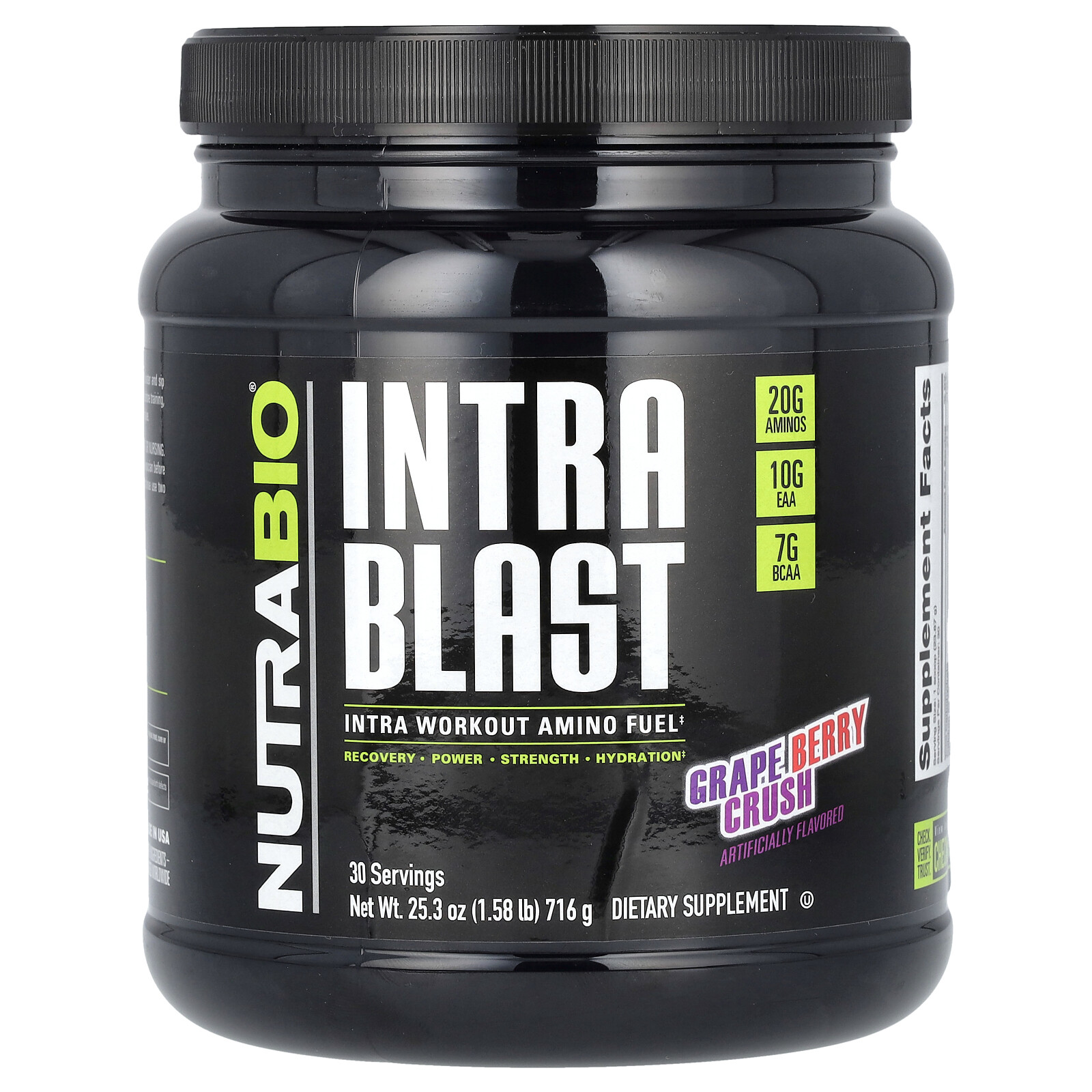 Intra Blast, Intra Workout Amino Fuel, Grape Berry Crush, 1.6 lb (722 g)