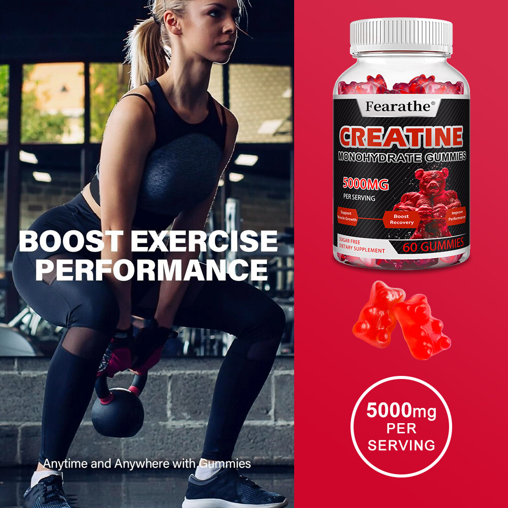Creatine Monohydrate 5000 Mg Promotes Muscle Growth And Recovery 60Gummies