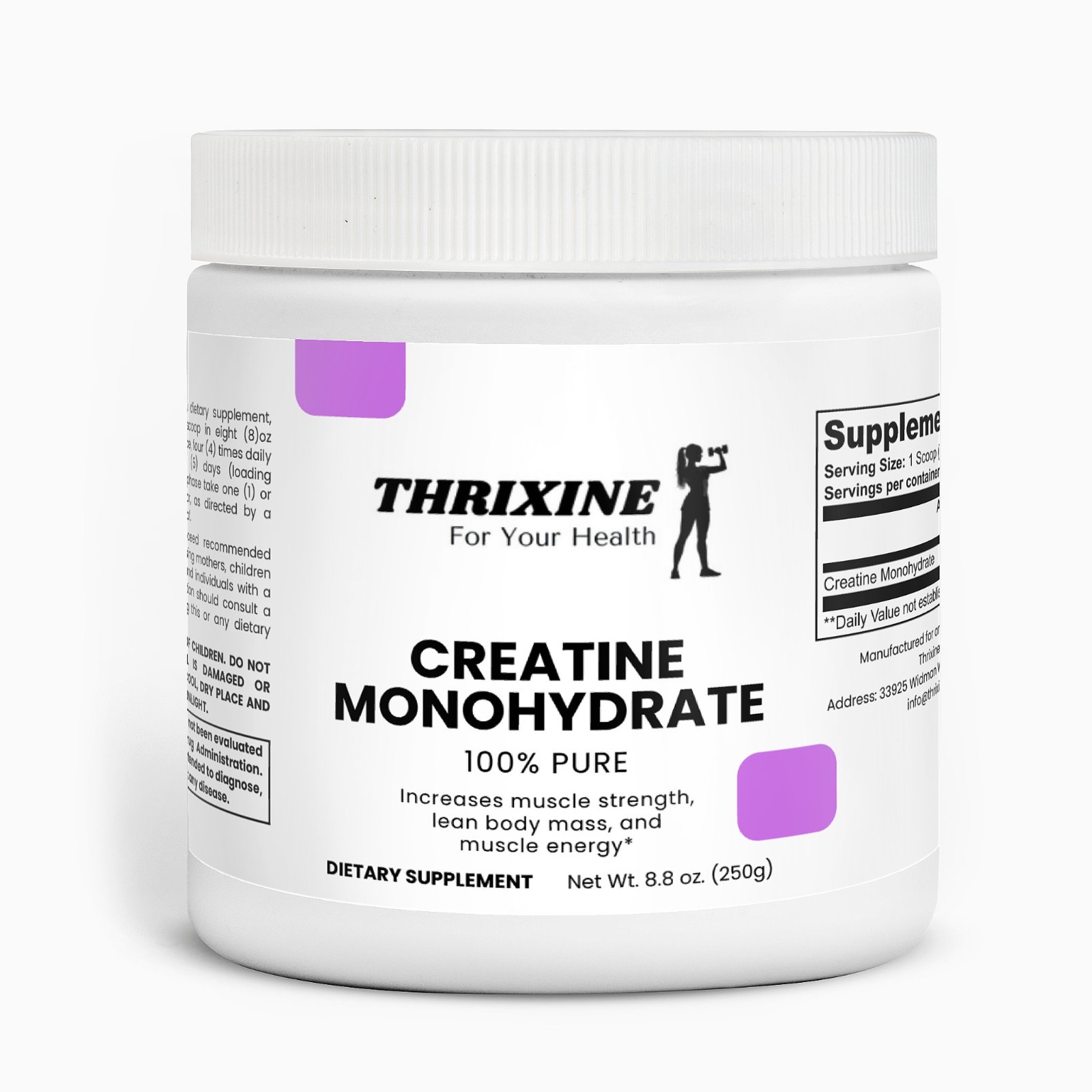Thrixine Creatine Monohydrate – Made in the USA