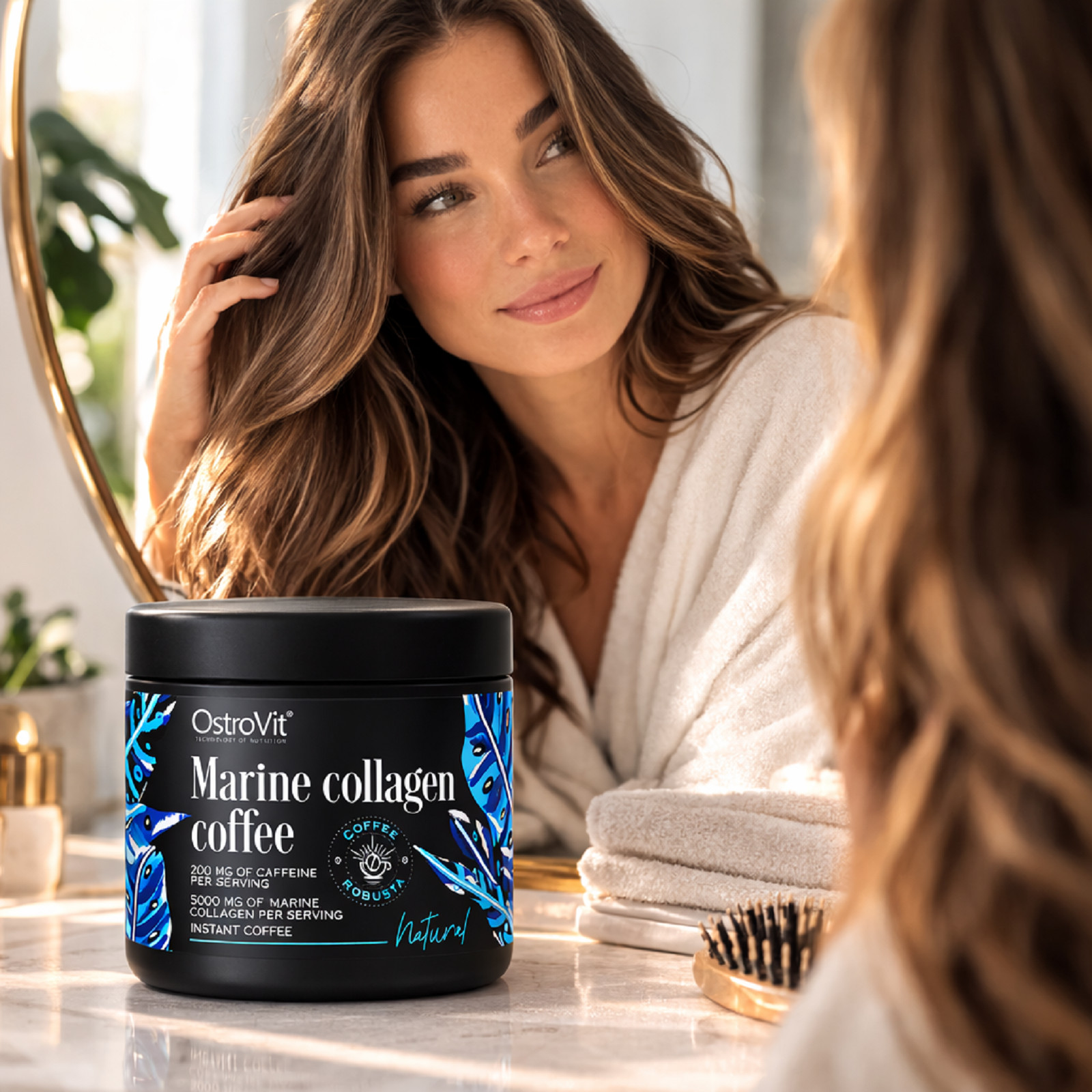 OSTROVIT MARINE COLLAGEN COFFEE- 150 g – caffeine – skin hair nails bones energy