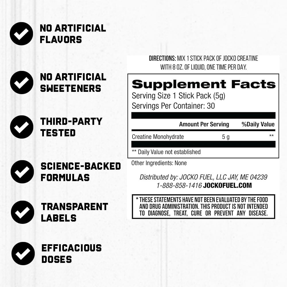 Creatine Monohydrate Stick Packs – Micronized Travel Size Powder for Muscle Grow