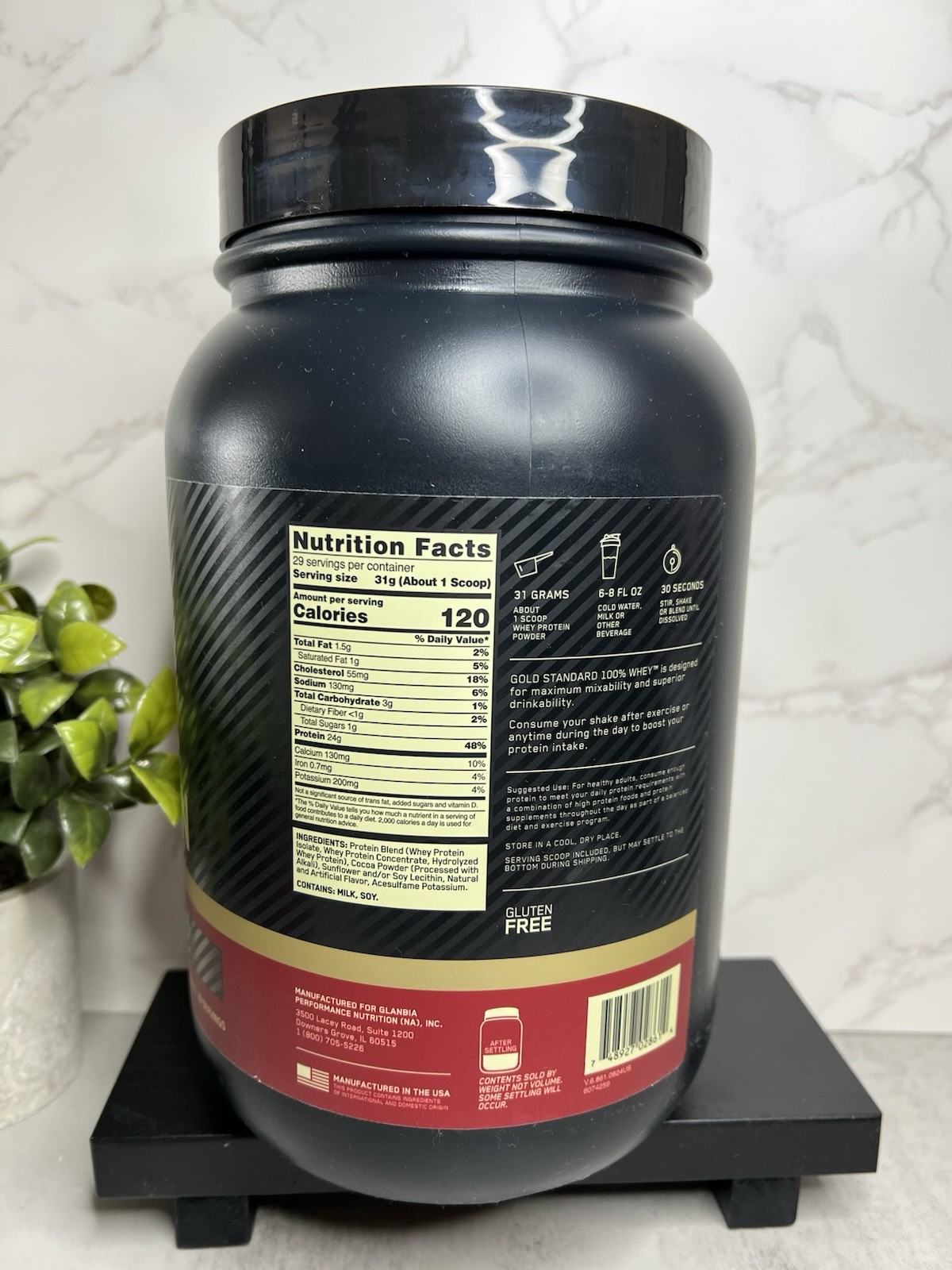 Optimum Nutrition Whey Protein Double Rich Chocolate 31.7oz Exp 09/27