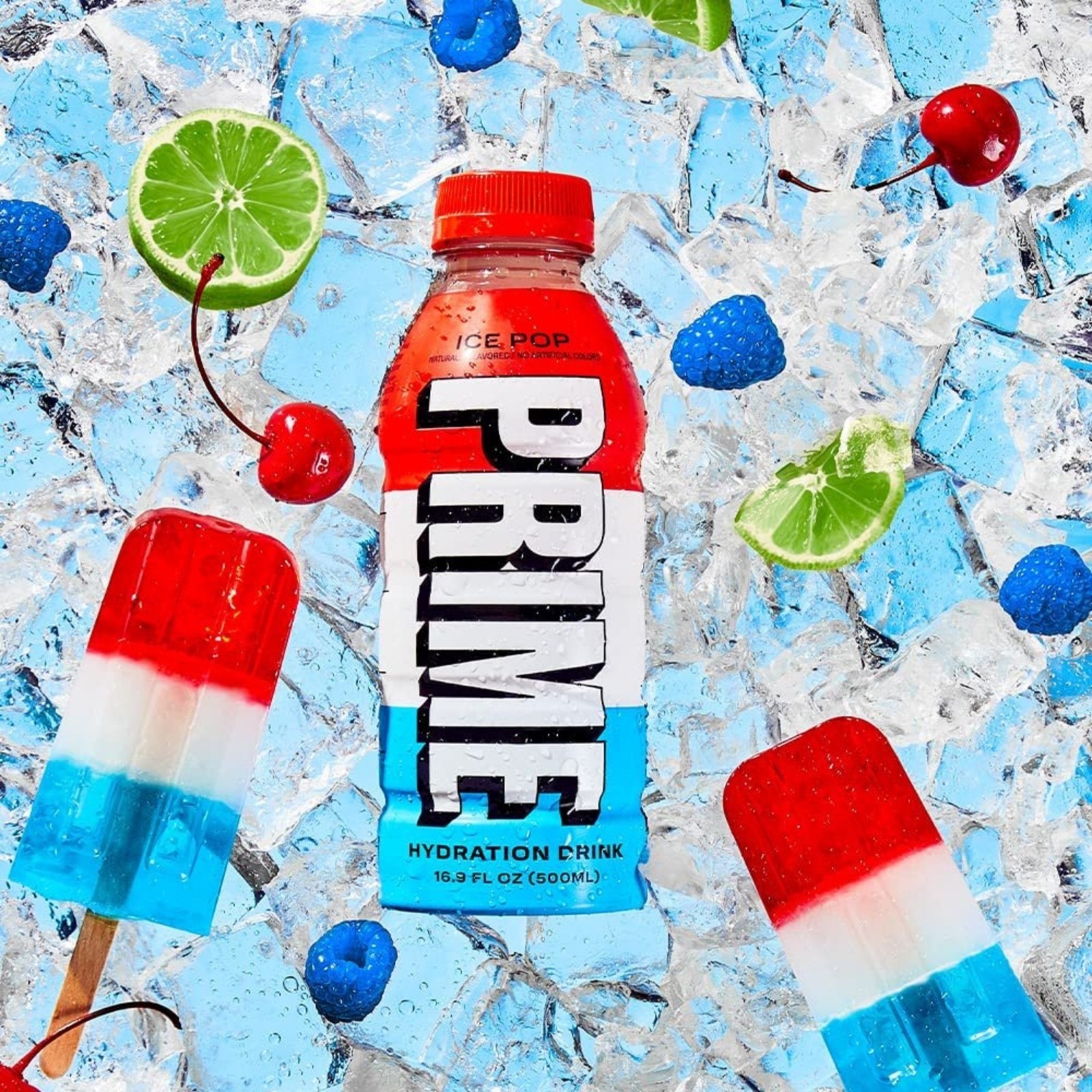 Prime Hydration ice pop Drink, 16.9 fl oz – Ice Pop (12 Pack)