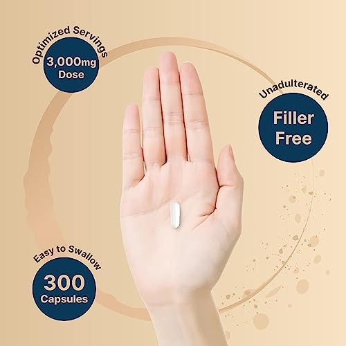 NatureBell Creatine Monohydrate Capsules 3,000mg, 300 Count | Micronized