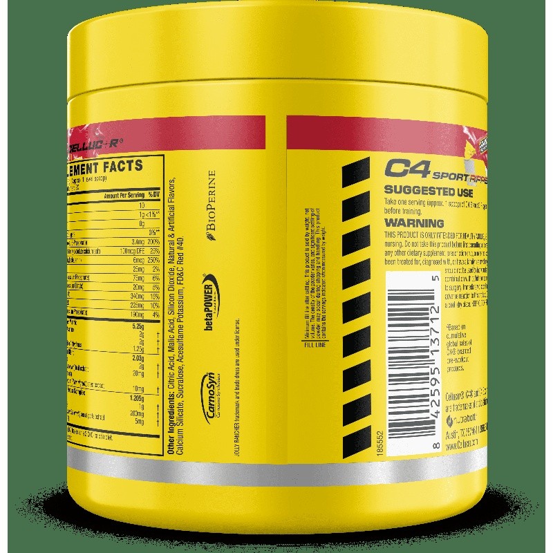 C4 Sport Ripped Pre-Workout Powder Fat Burning Energy 20 Servings 200mg Caffeine