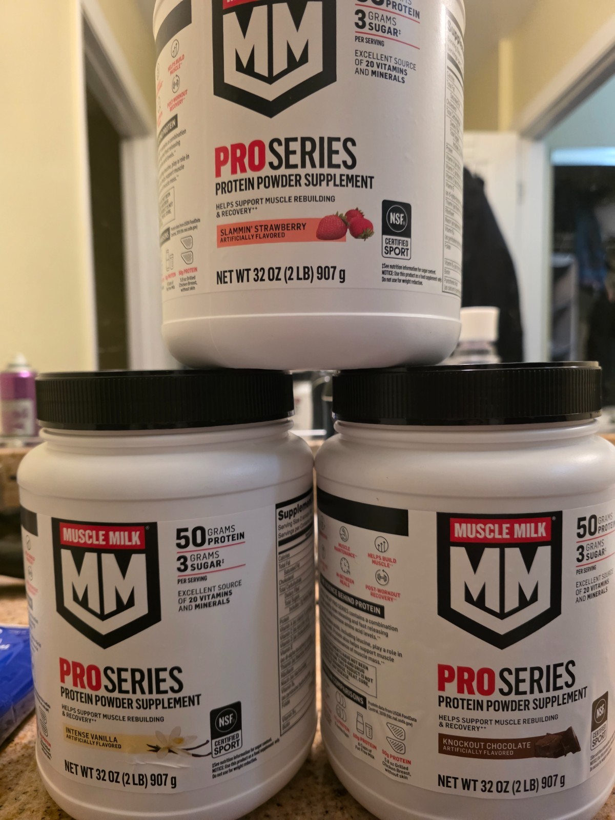 Muscle Milk Pro Series Protein Powder – Intense Vanilla, 32 oz exp 11/2027