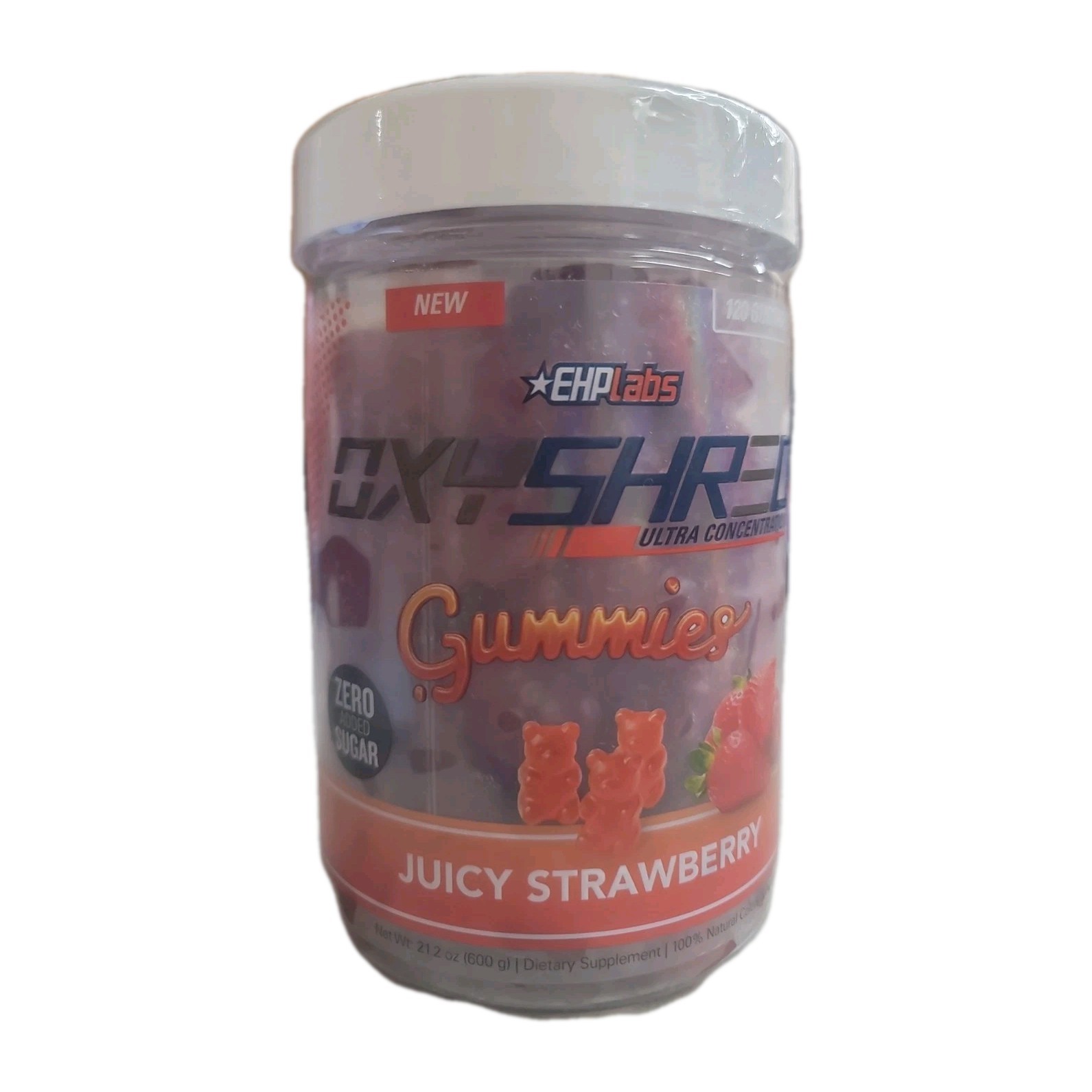EHP Labs OxyShred Gummies – Pre Workout Gummies & Energy Chews Juicy Strawberry