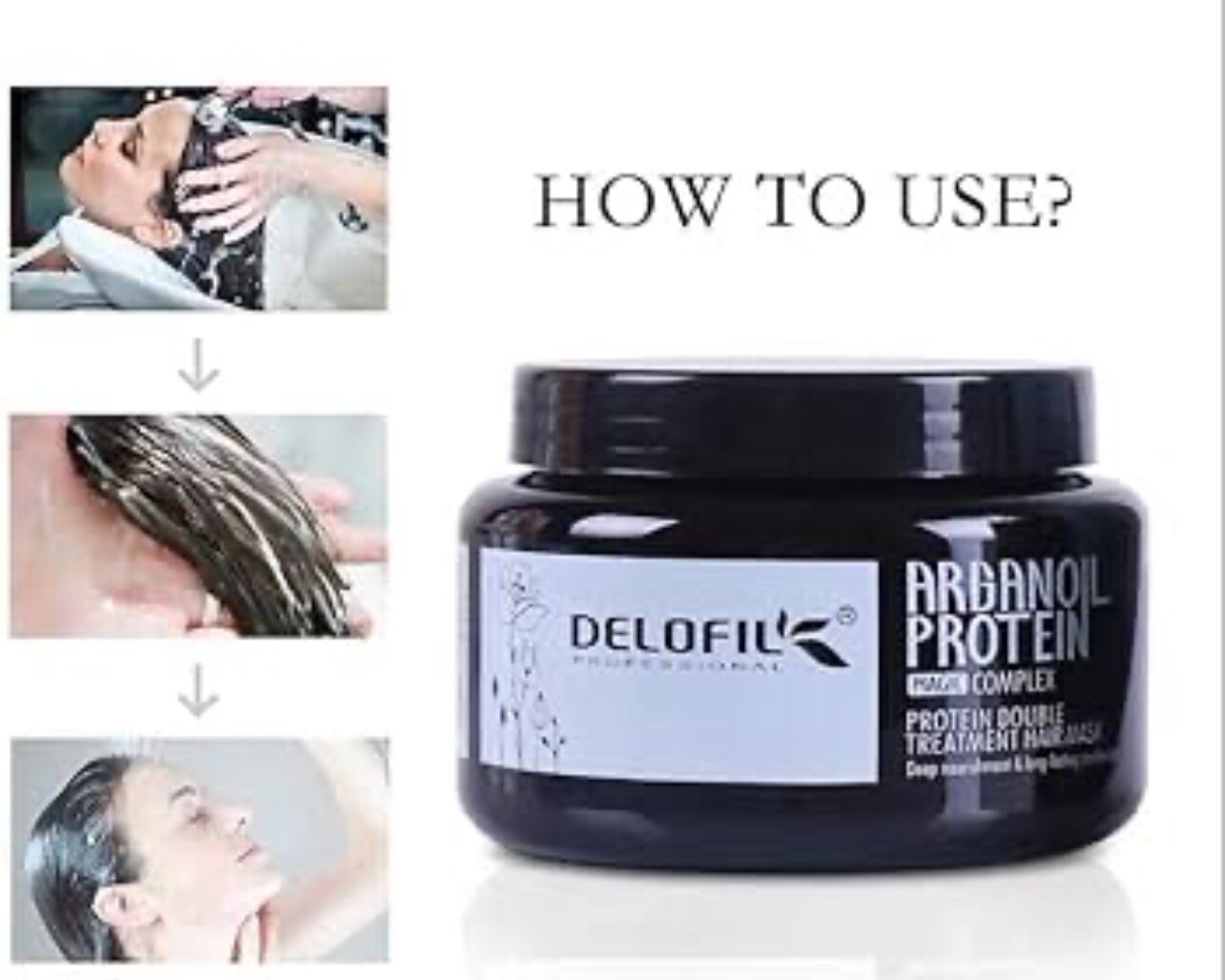 Collagen Hair Mask Double Protein Deep Conditioner Argan Oil Hair Sealed